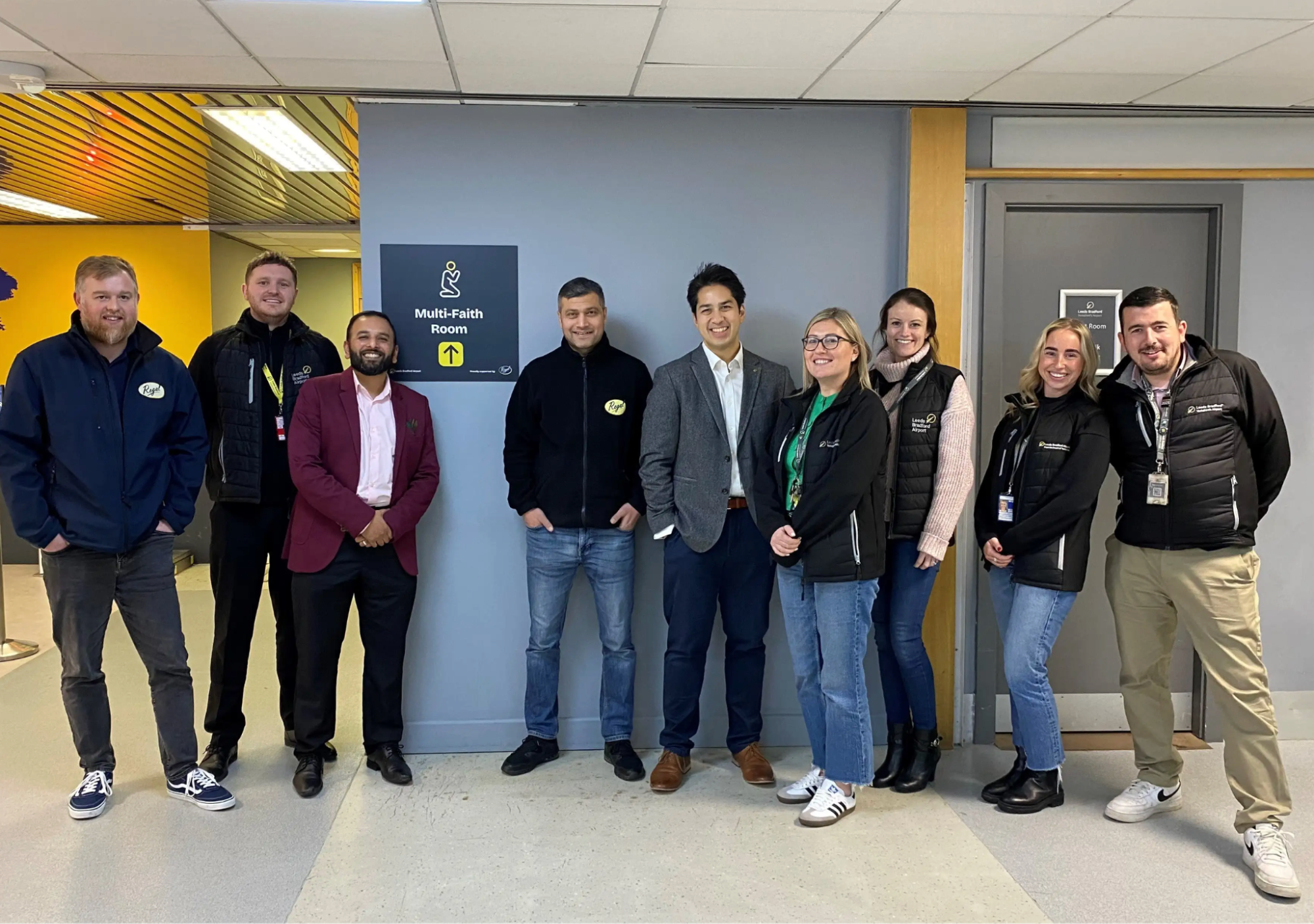 Airport staff and partners at Leeds Bradford multi-faith room opening