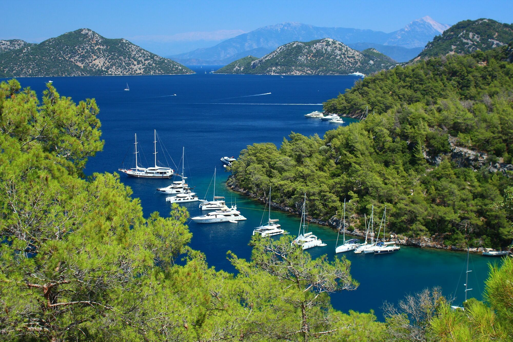 Coastal bays and marinas near Dalaman on Turkey’s southwest coast