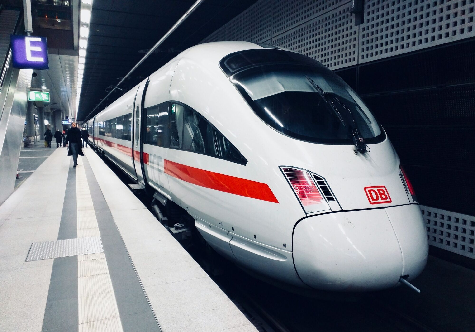 Deutsche Bahn high-speed train at a German station