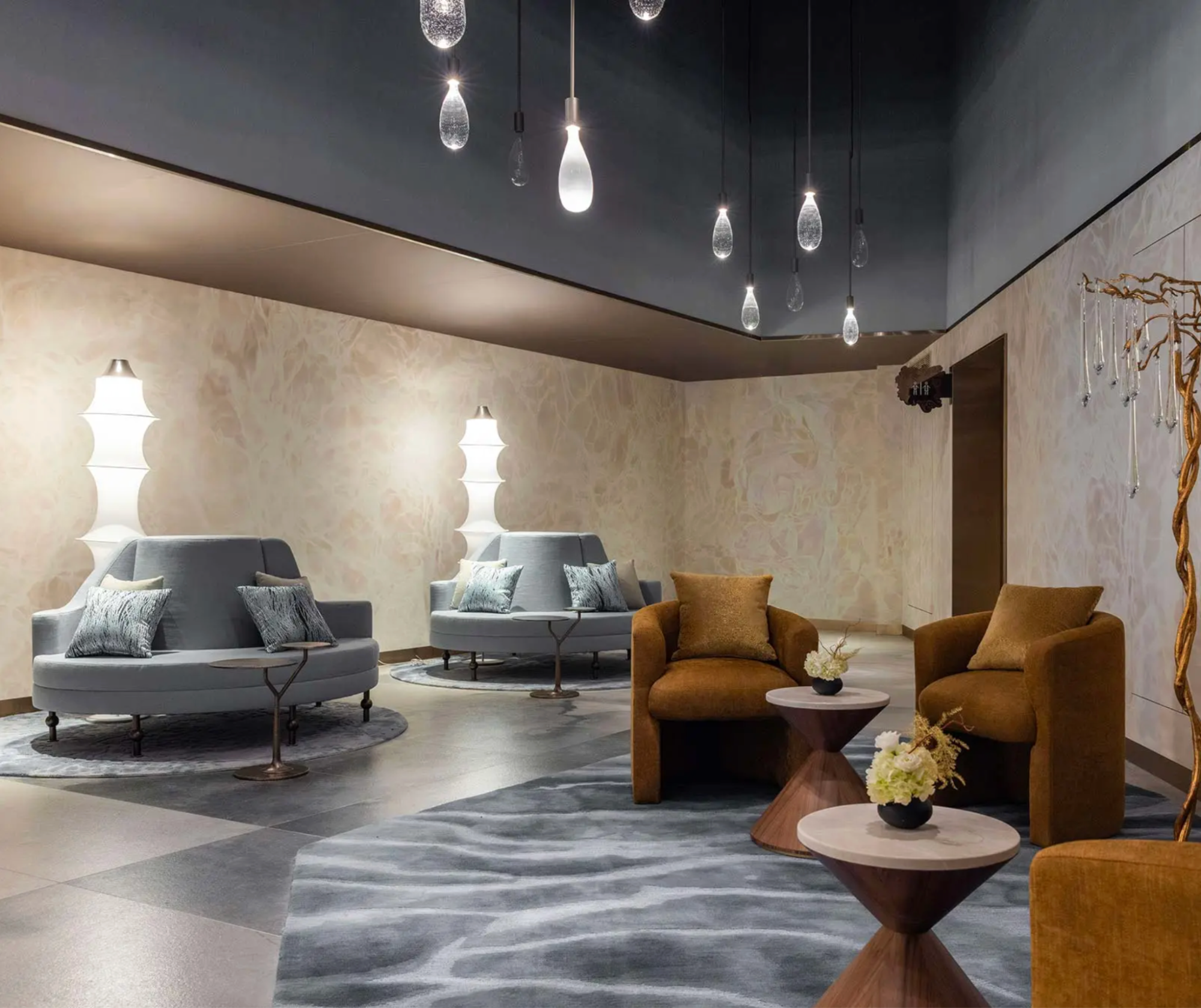 Relaxation lounge inside Halcyon Spa Barcelona