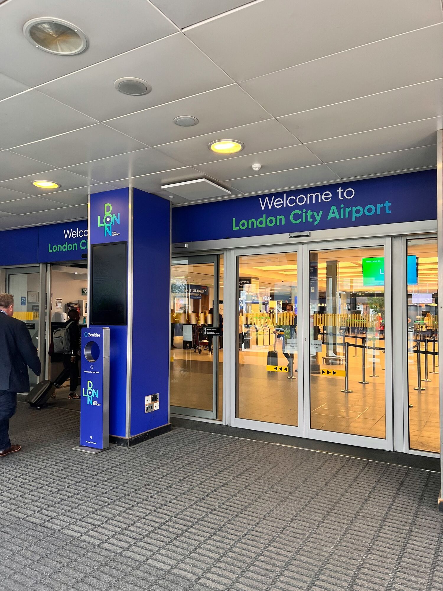 Entrance at London City Airport terminal