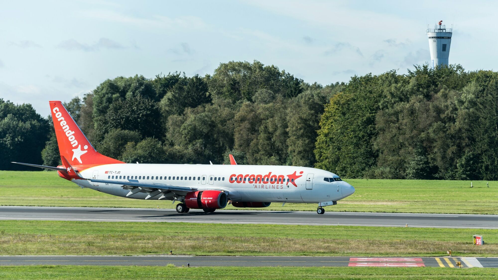 Corendon Airlines aircraft on runway