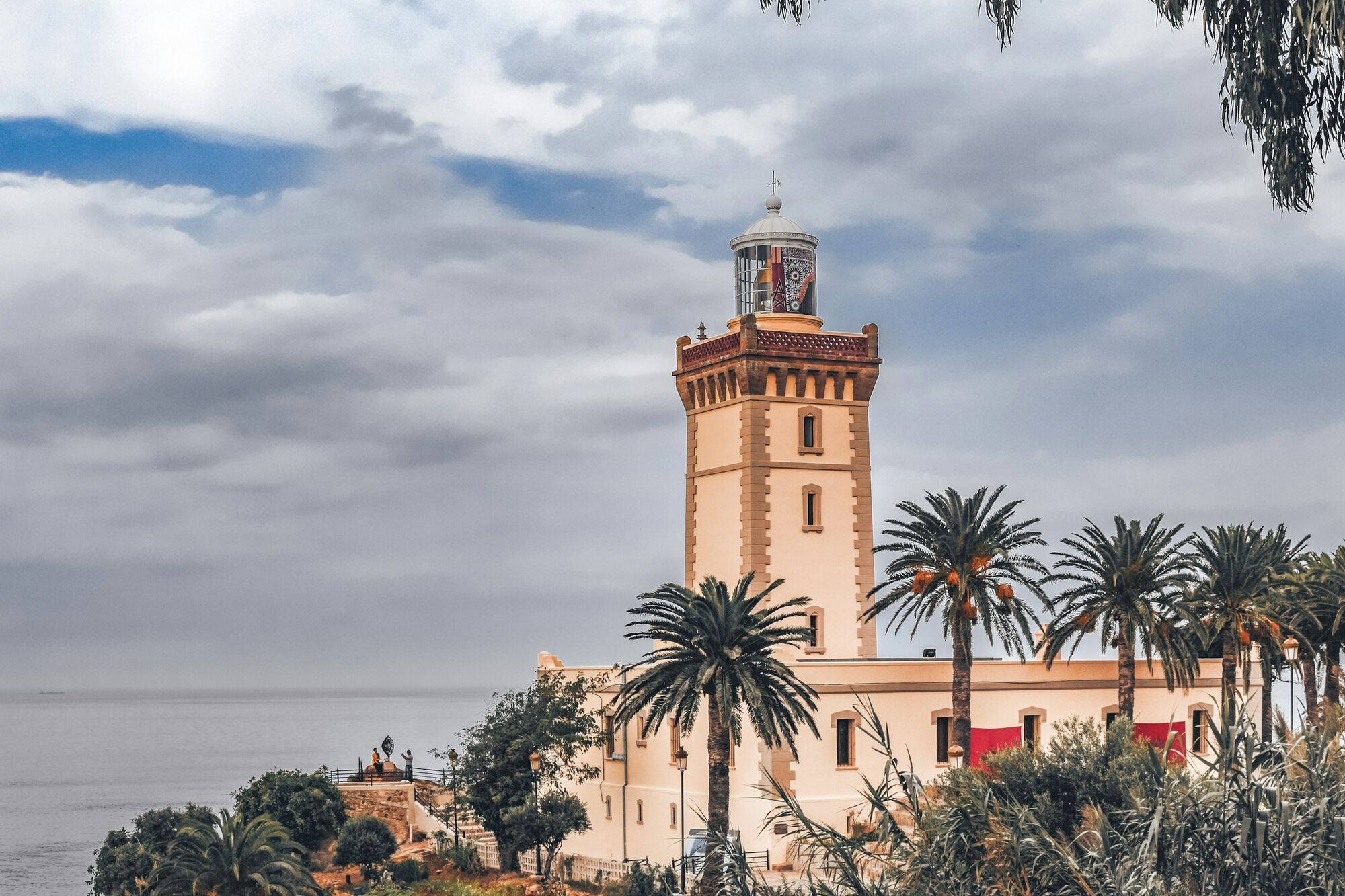 Tangier lighthouse and Atlantic coastline Morocco