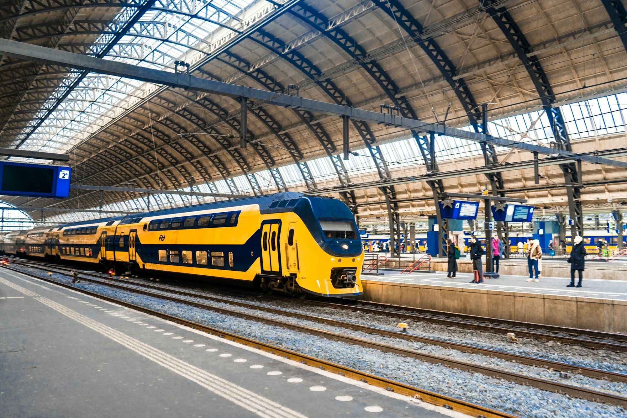 Intercity train at Amsterdam Central railway station