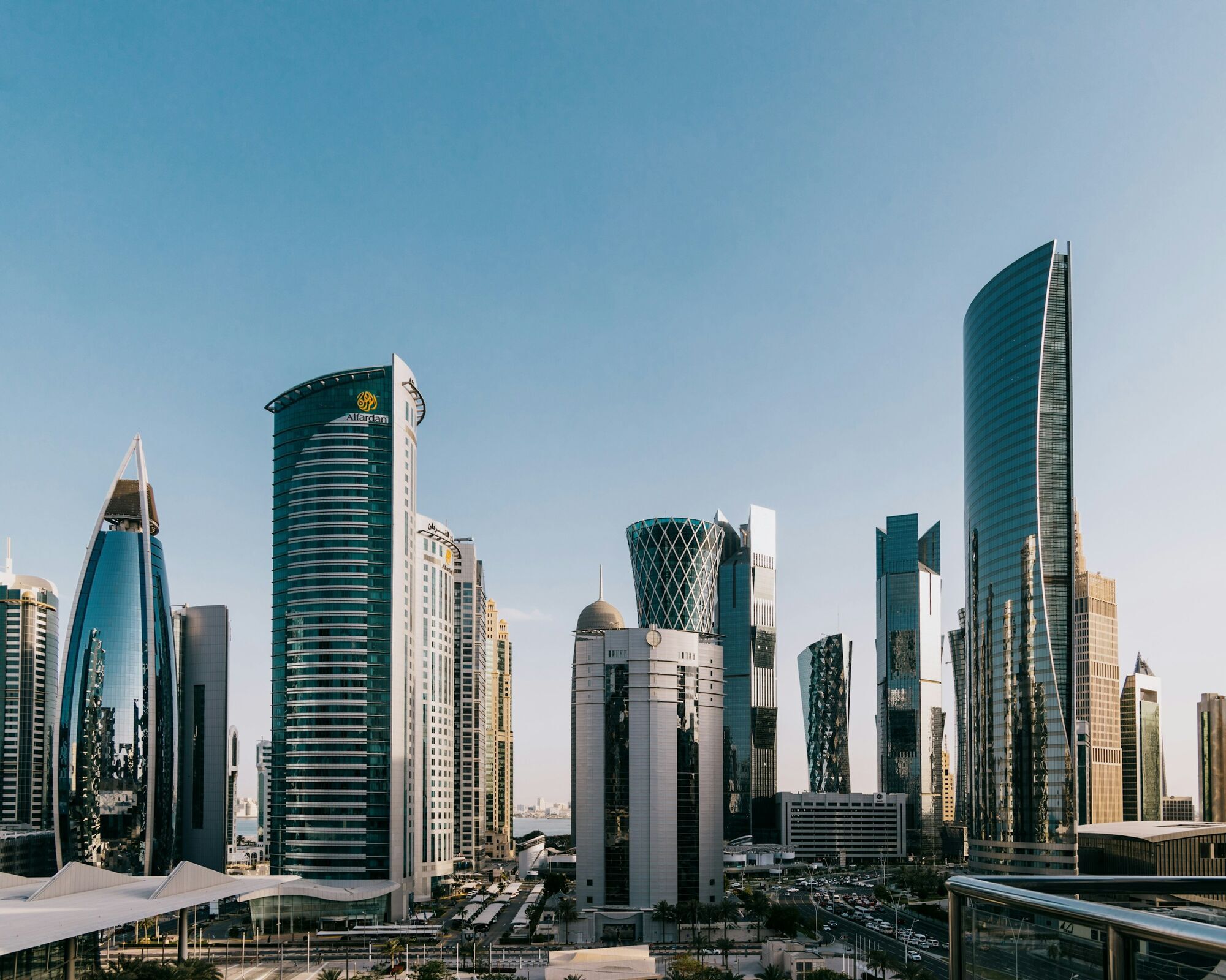 Doha skyline with modern high-rise buildings