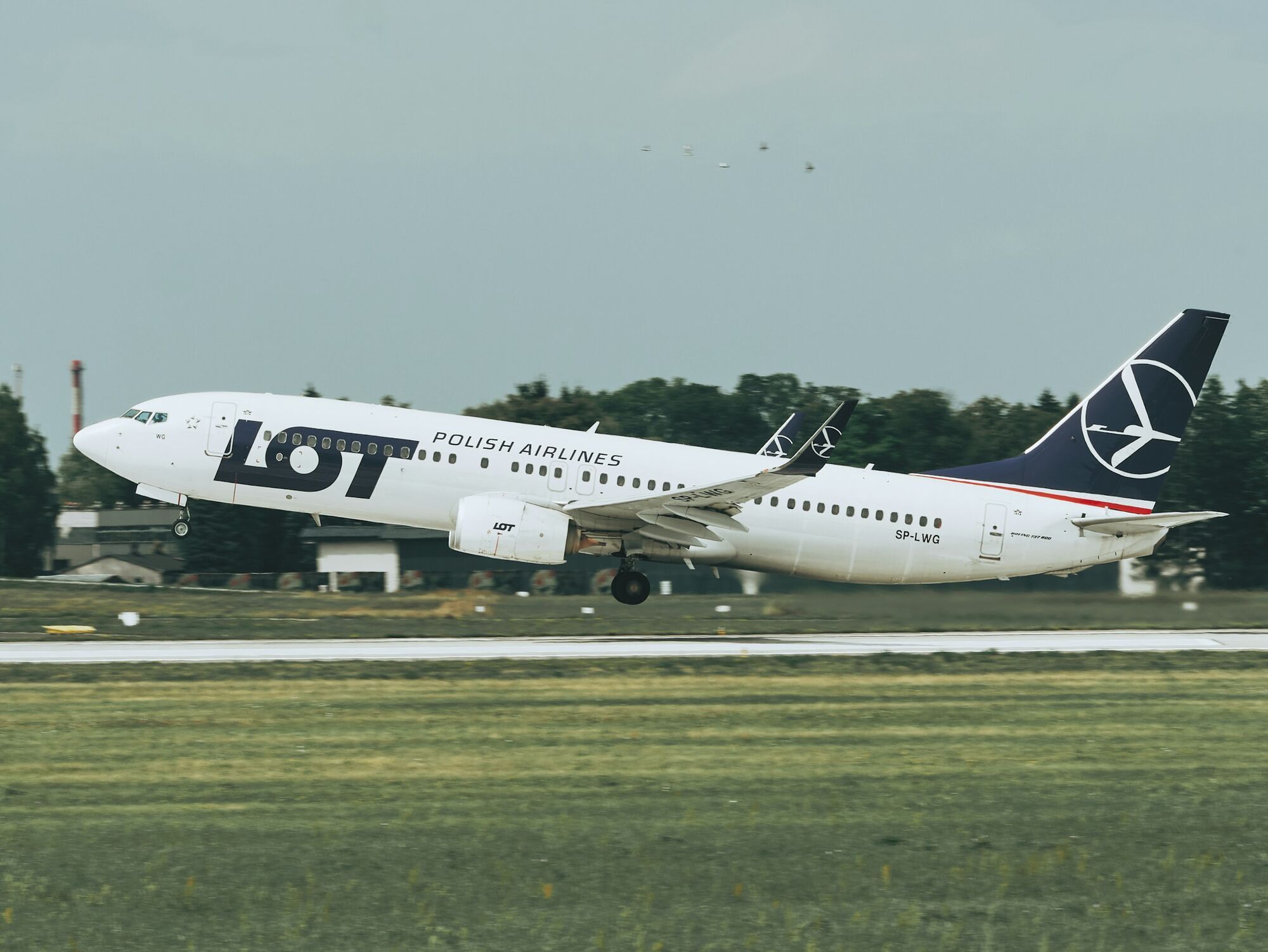 LOT Polish Airlines aircraft taking off