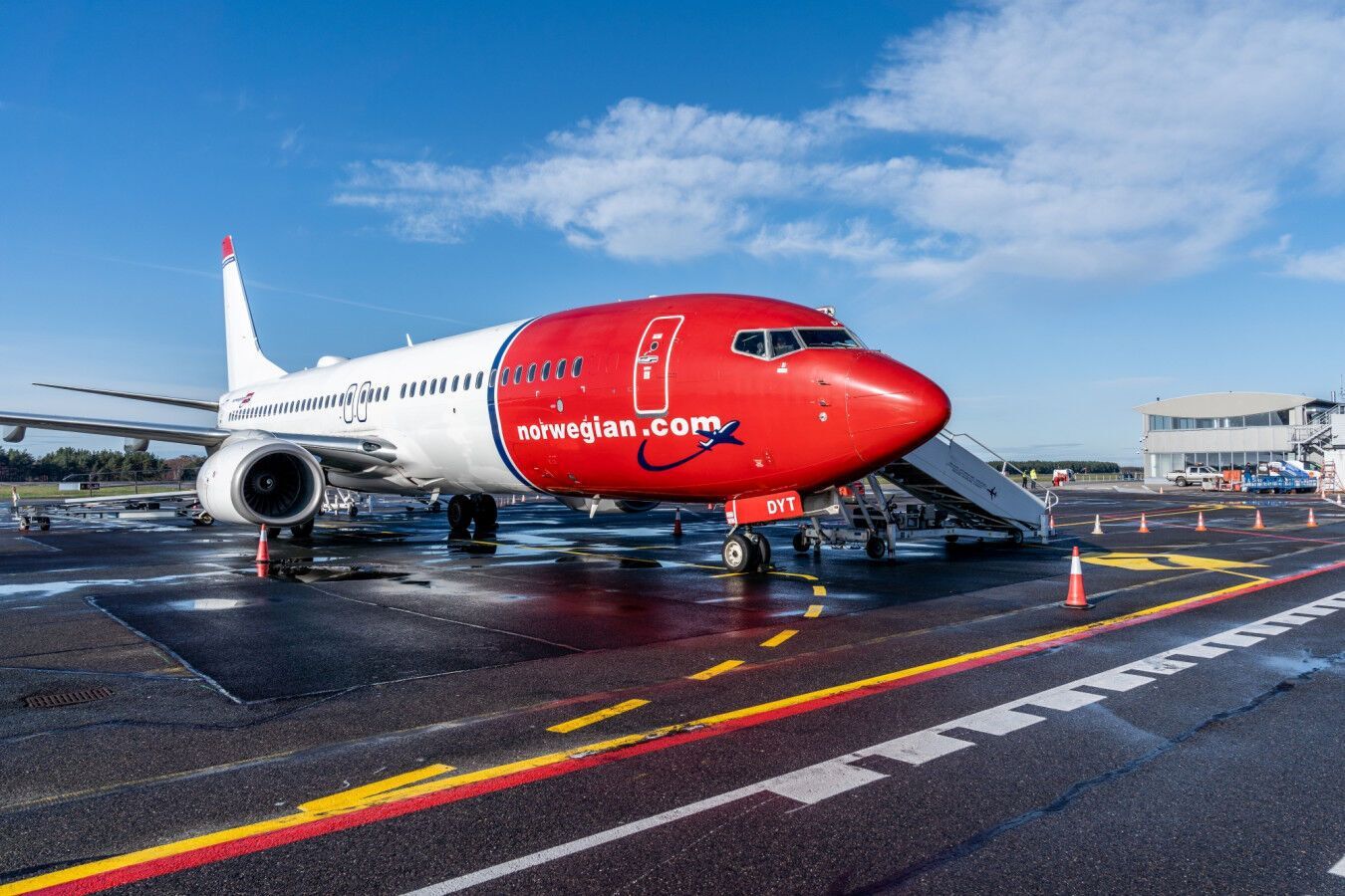 Norwegian aircraft prepared for departure