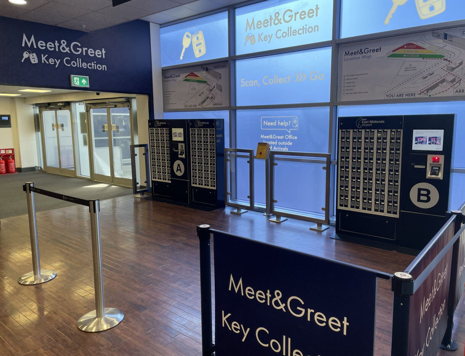 Automated lockers for Meet & Greet key collection