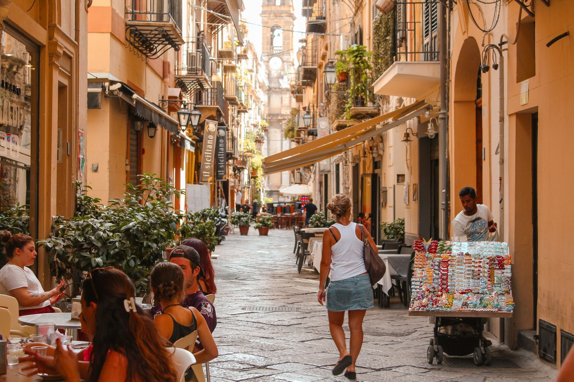 Historic street in Palermo city centre