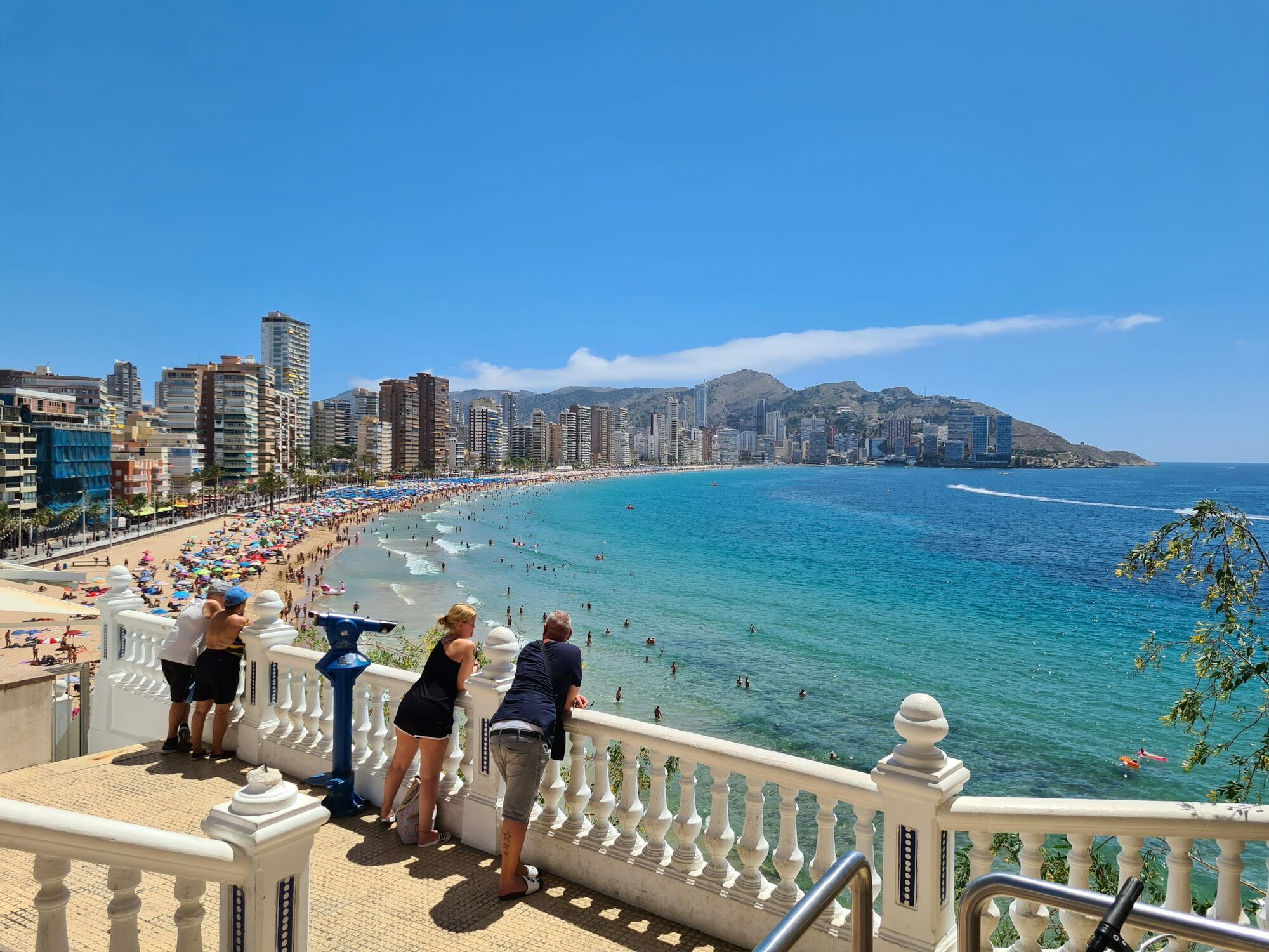 Benidorm beach and seafront in Alicante province