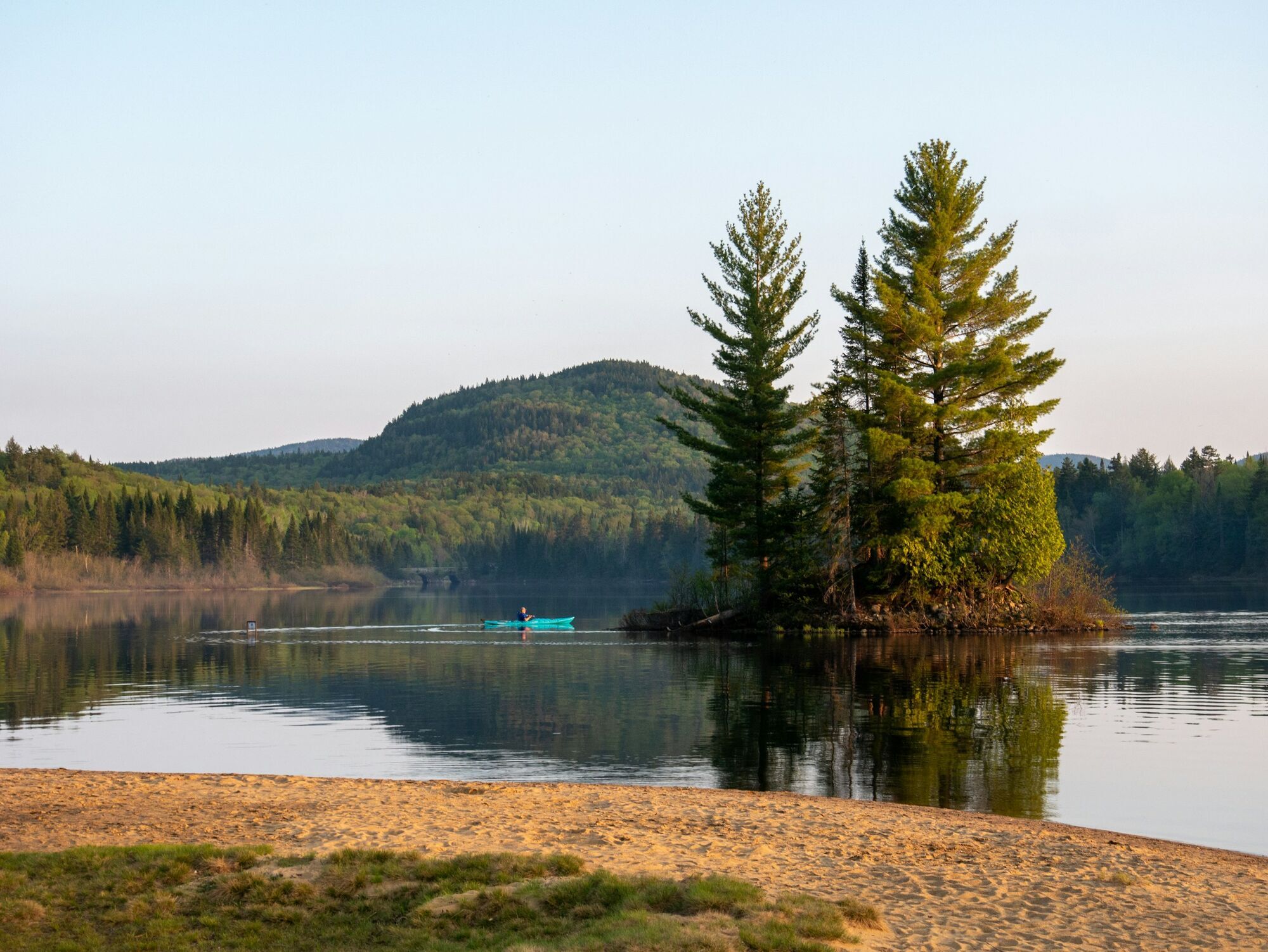 Canoe on a quiet Canadian lake