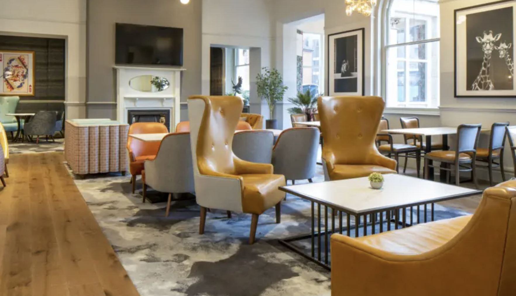 Lounge area at The Queen at Chester Hotel in Chester