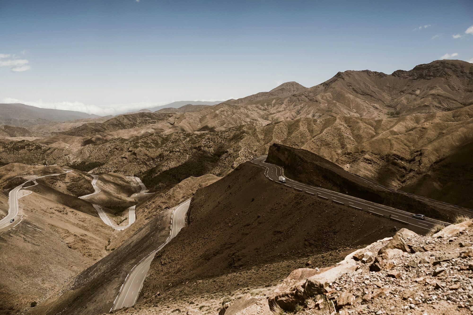 Mountain road through a dry landscape