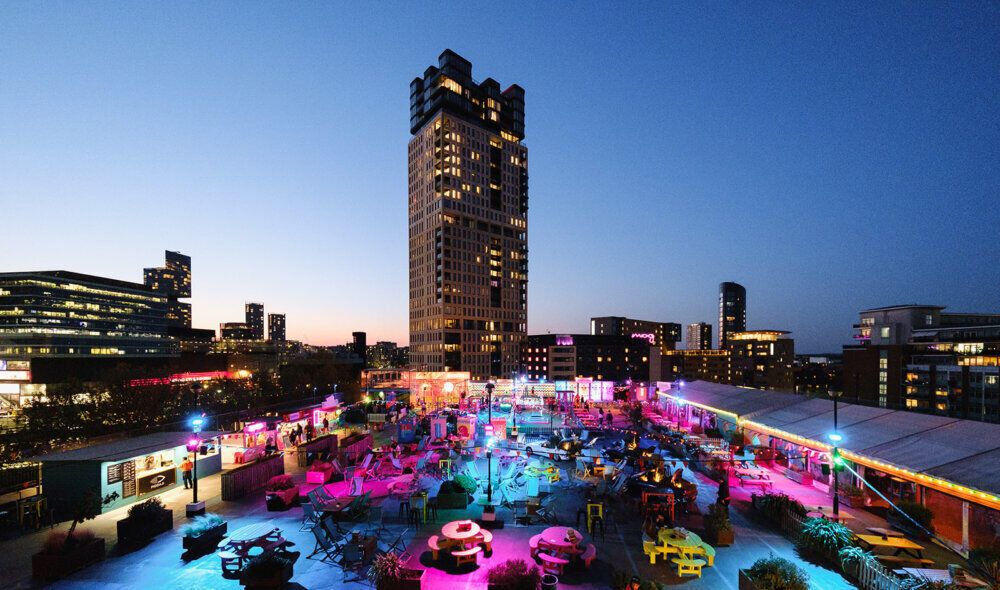 A rooftop spot for food and drinks