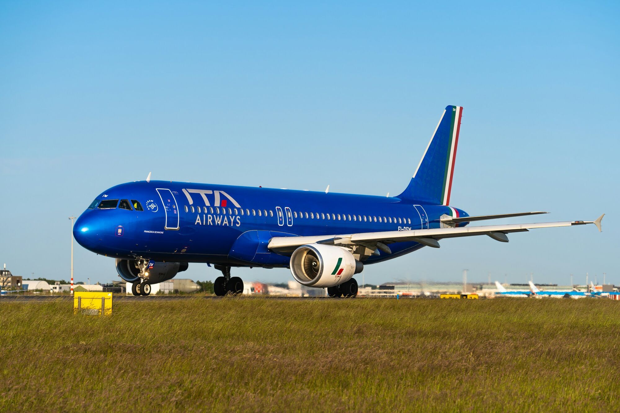 ITA Airways aircraft on the runway