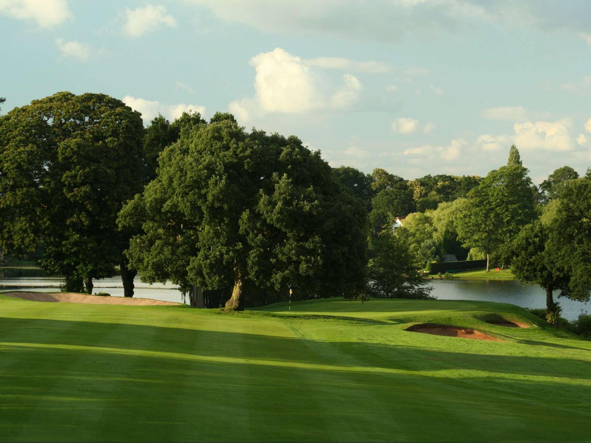 Golf course beside The Mere Lake in Cheshire