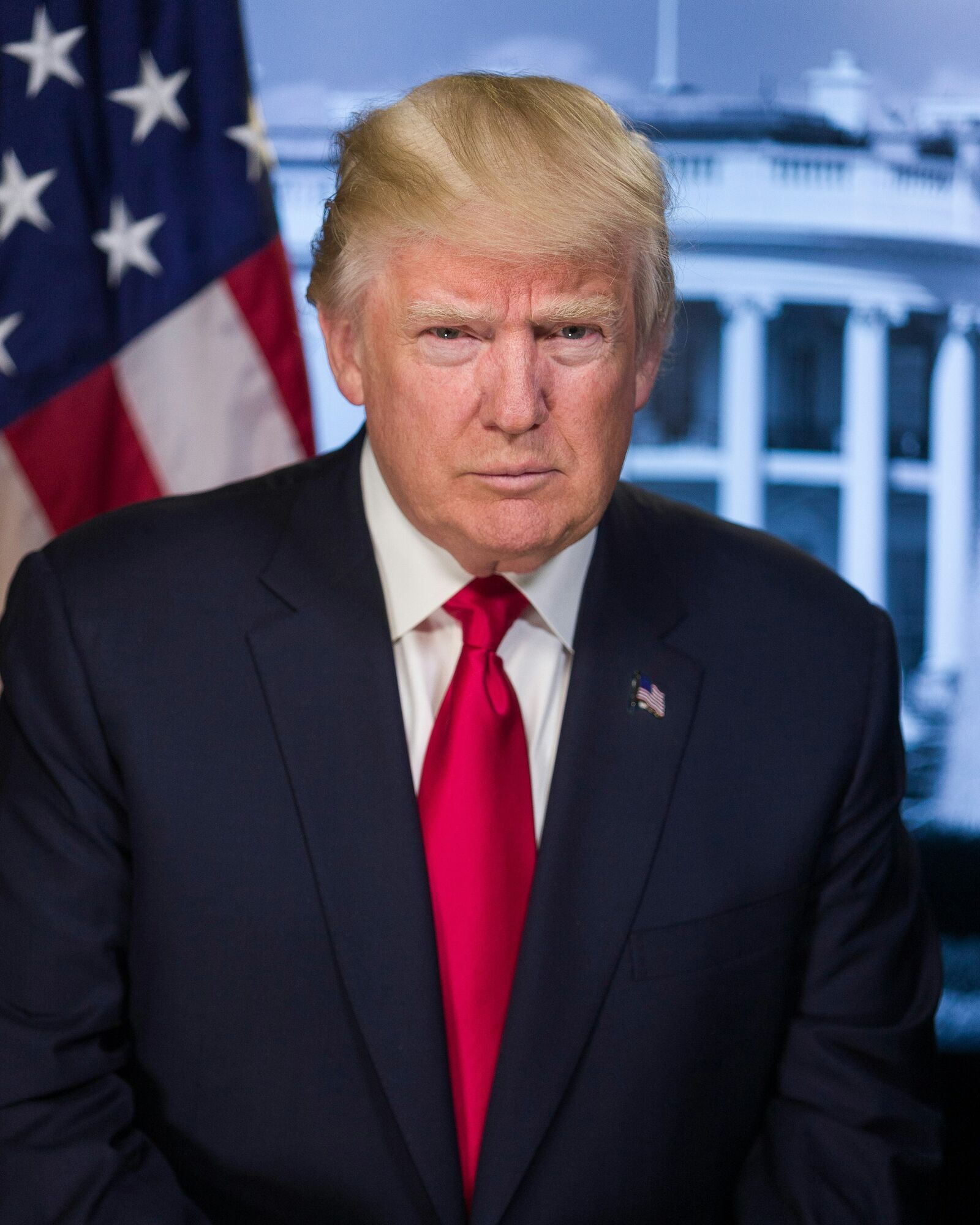 Donald Trump speaking during official White House address