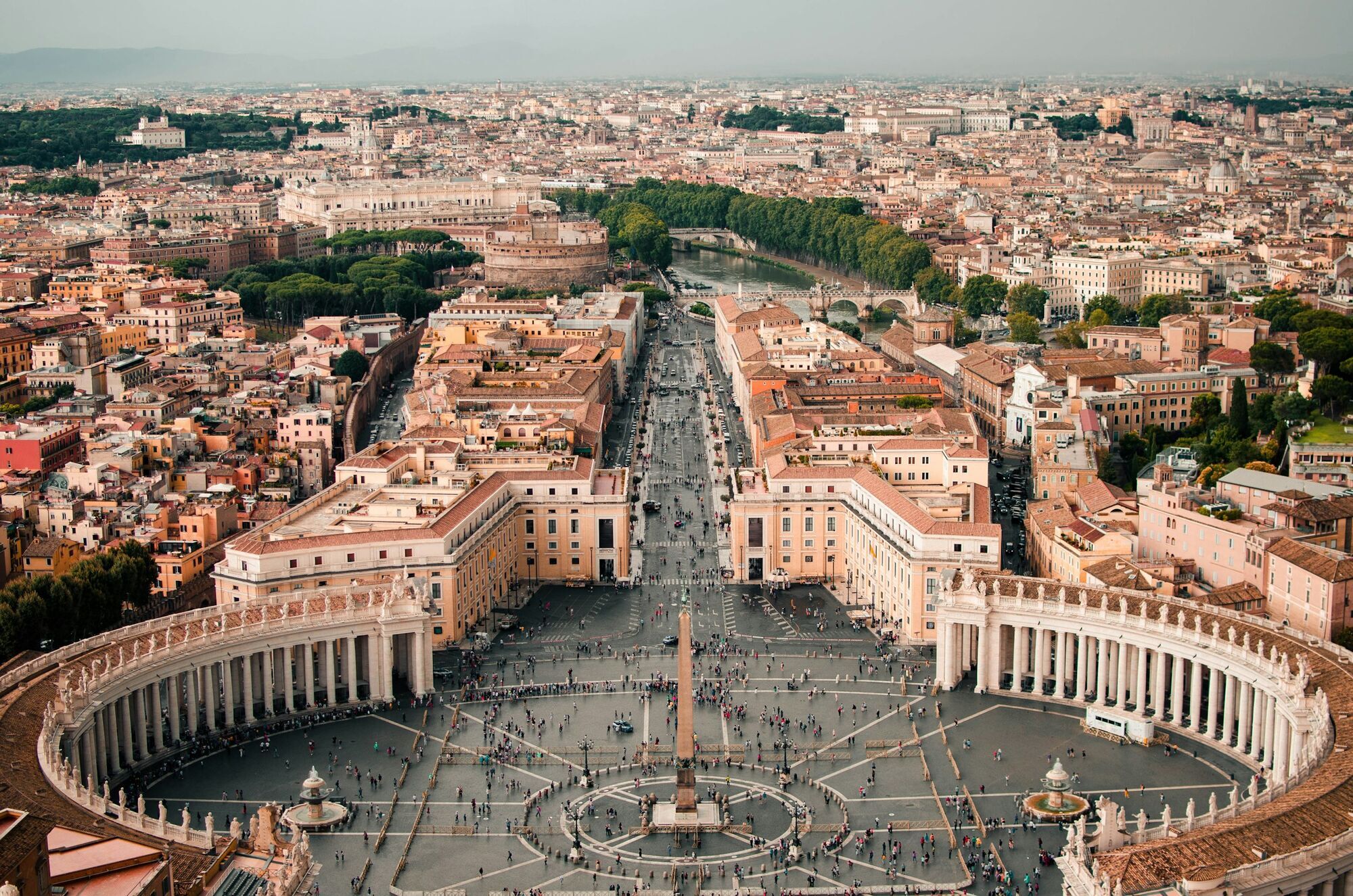 Aerial view of Rome and St Peter’s Square