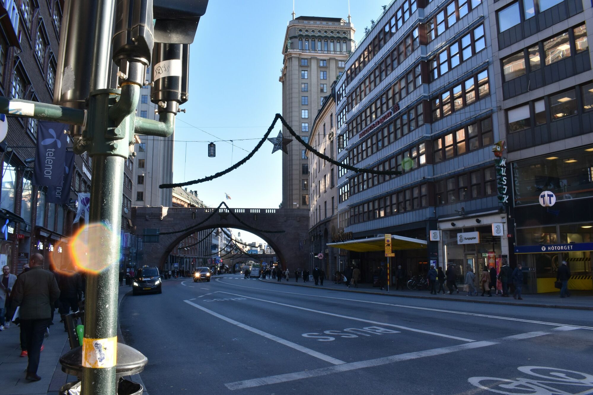 Drottninggatan street in central Stockholm near Hötorget metro station