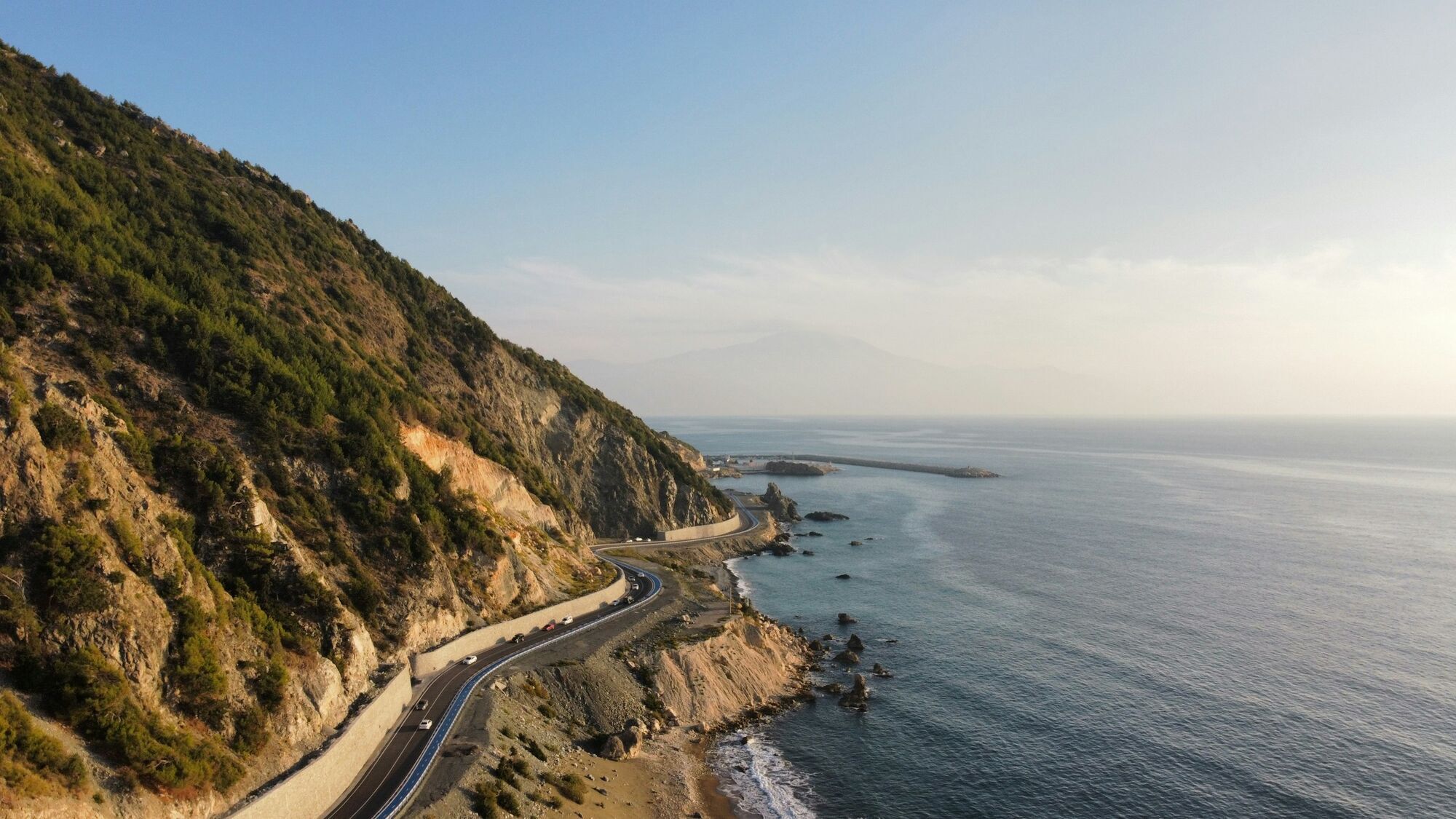 Coastal road in Hatay, Turkey