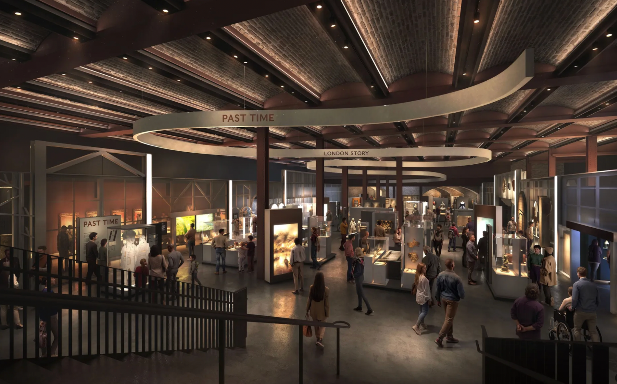 Rendering of the Past Time gallery inside London Museum