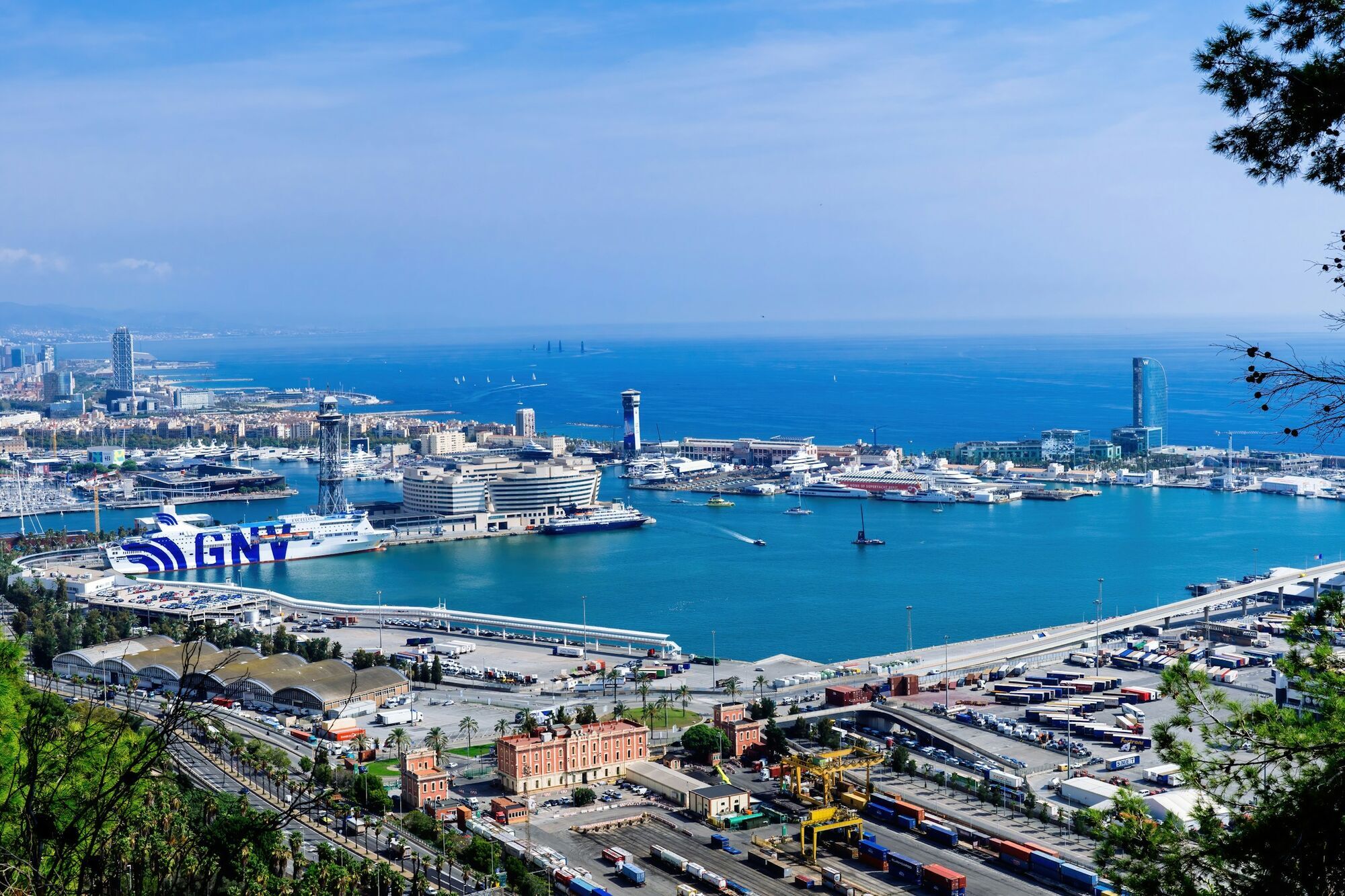 Cruise ships and ferries at the Port of Barcelona