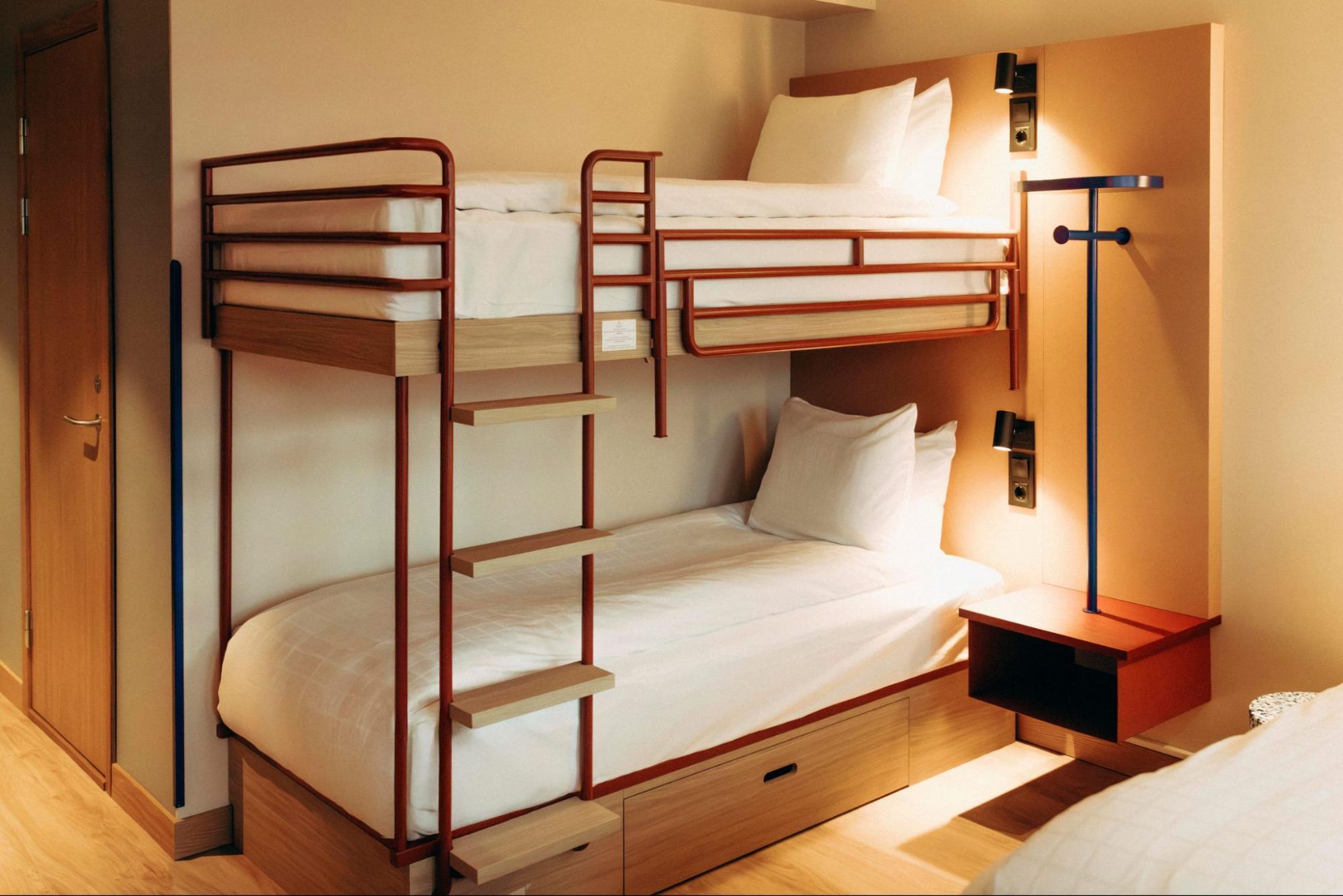 Scandic Go room with bunk beds and compact design