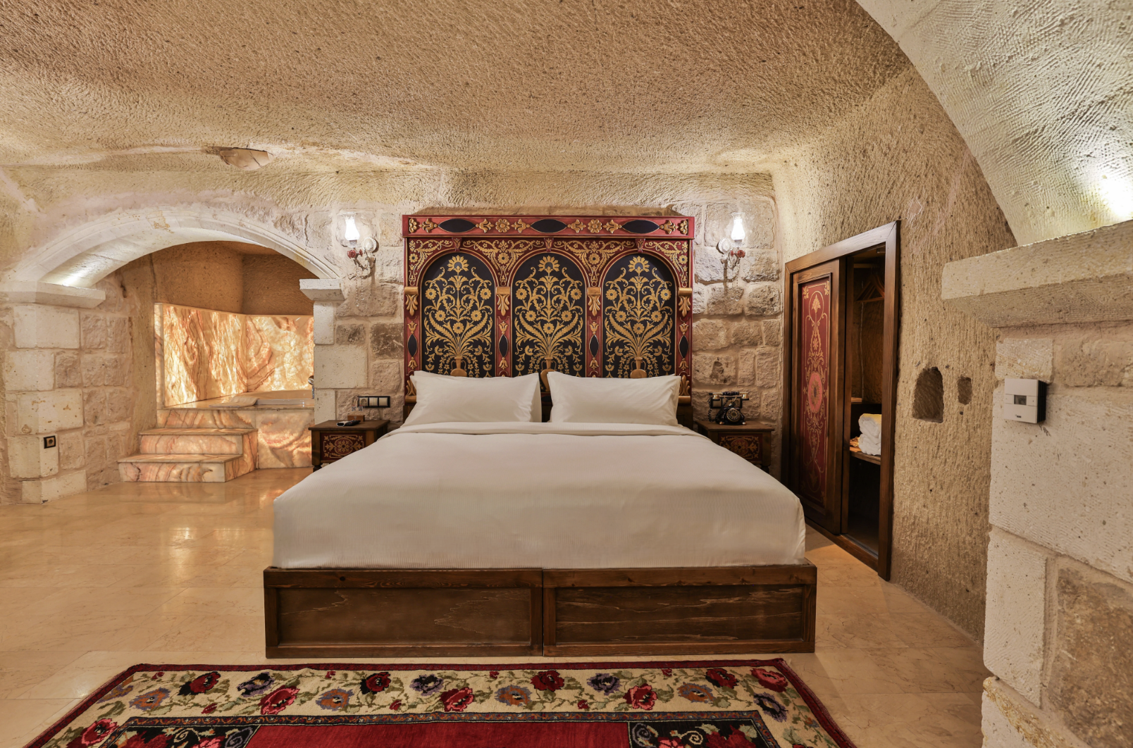 Cave suite bedroom at Elika Cave Suites Cappadocia