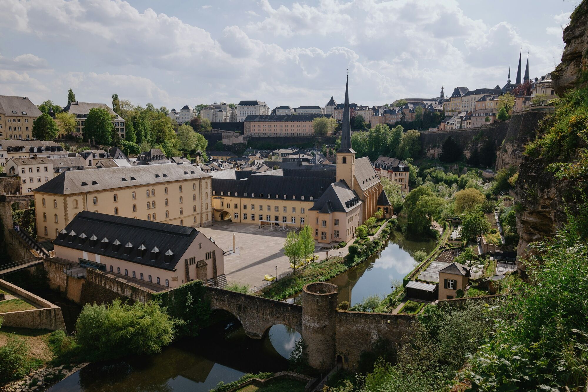 Historic lower town in Luxembourg City
