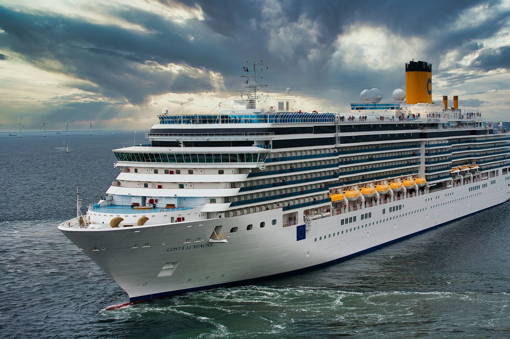 Costa Luminosa cruise ship at sea