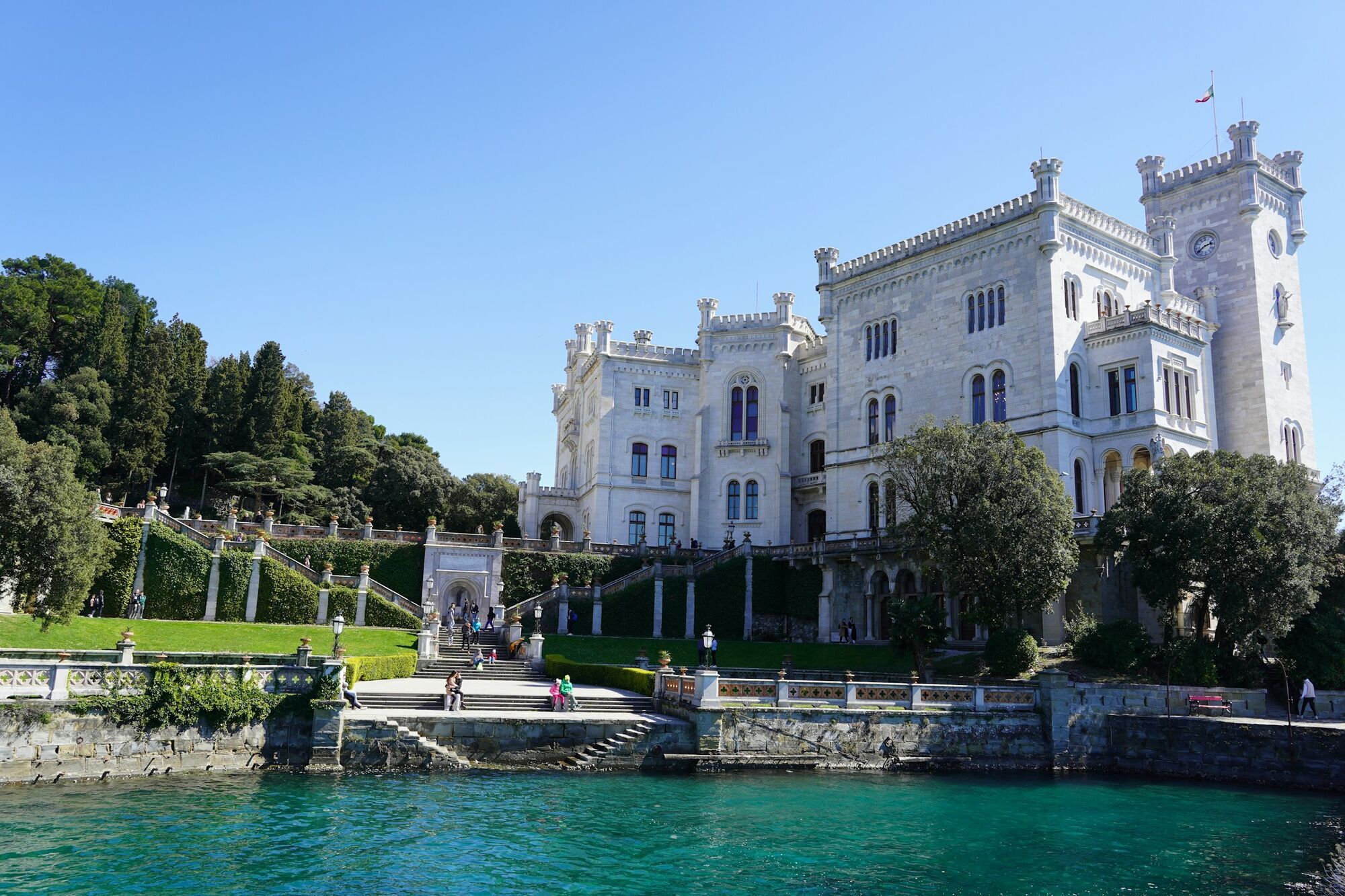 Miramare Castle overlooking the Adriatic near Trieste