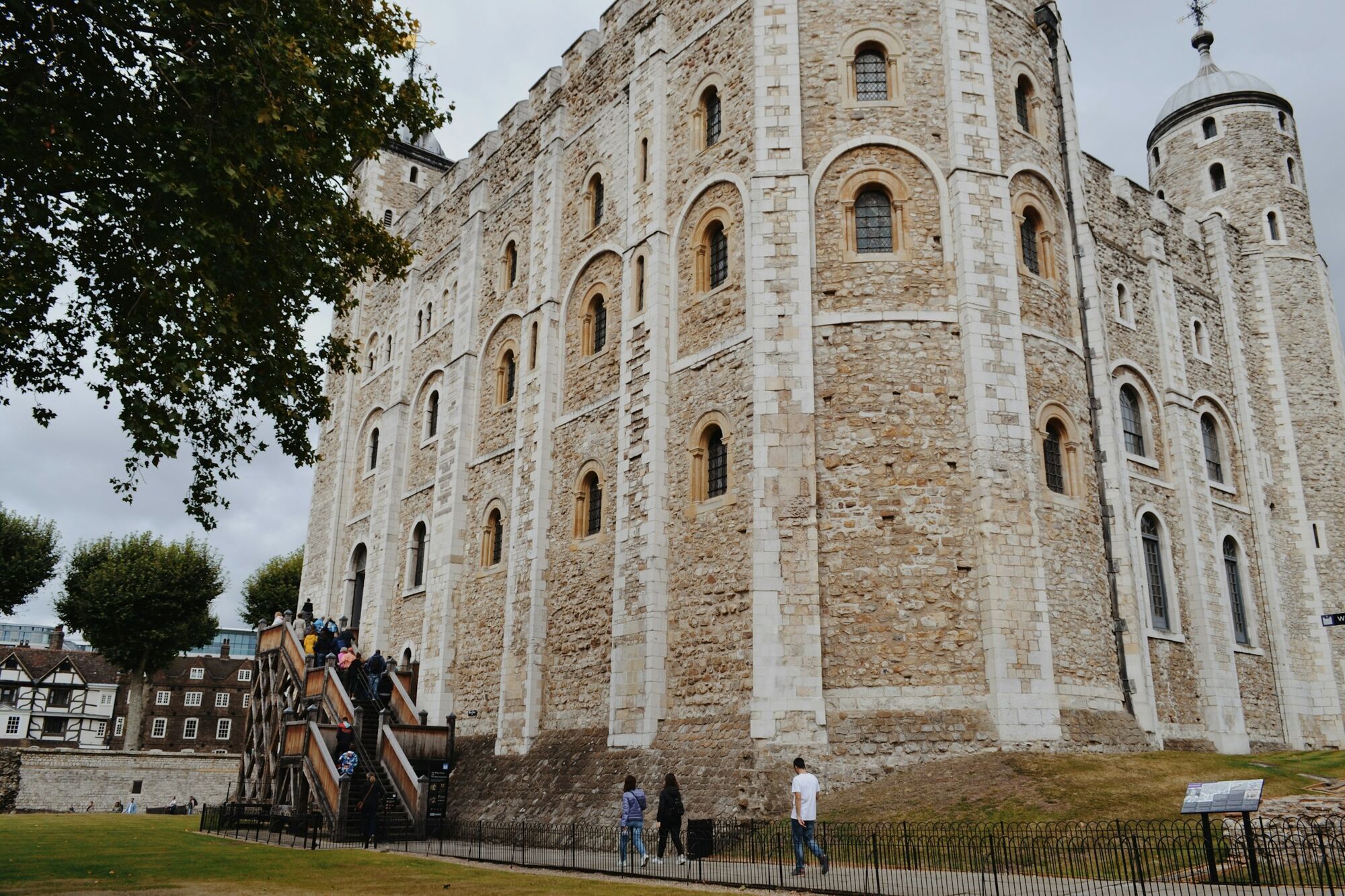 Visitors entering the historic White Tower