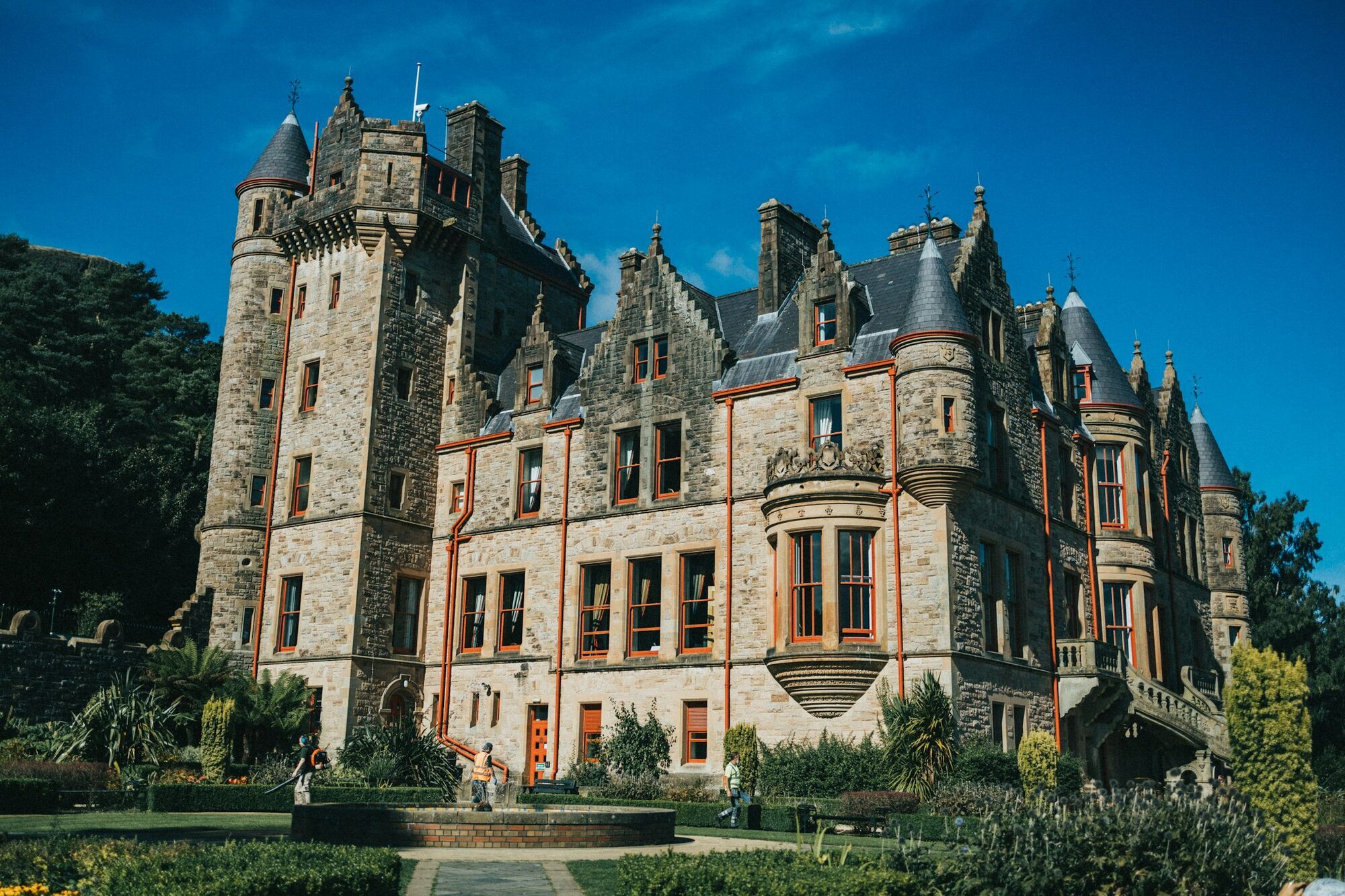 Belfast Castle and its landscaped gardens