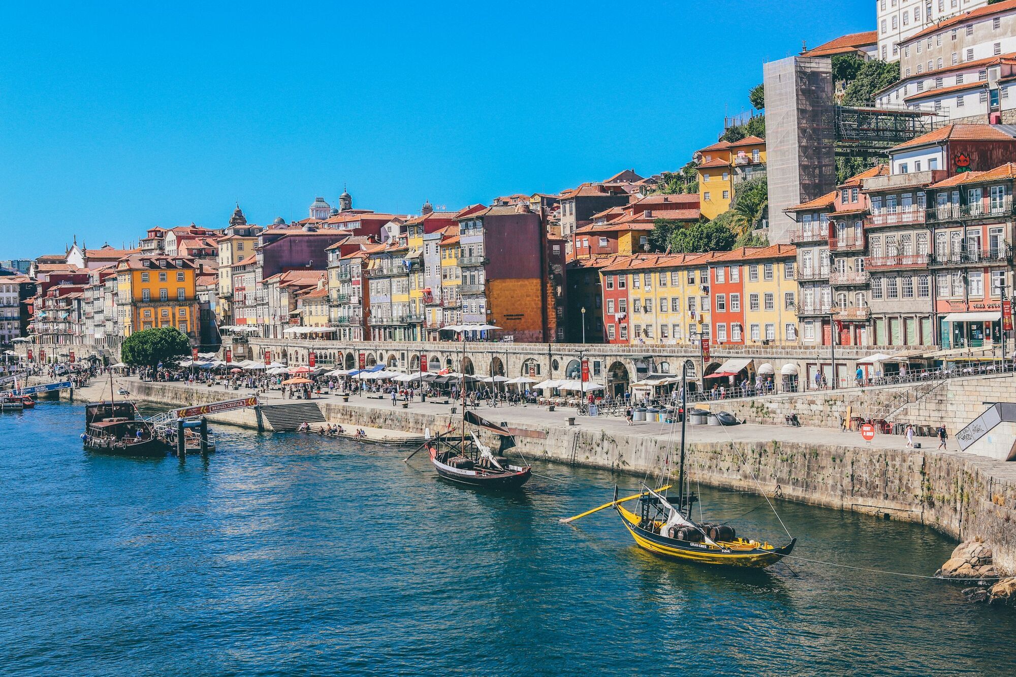 Porto waterfront and colourful riverside buildings