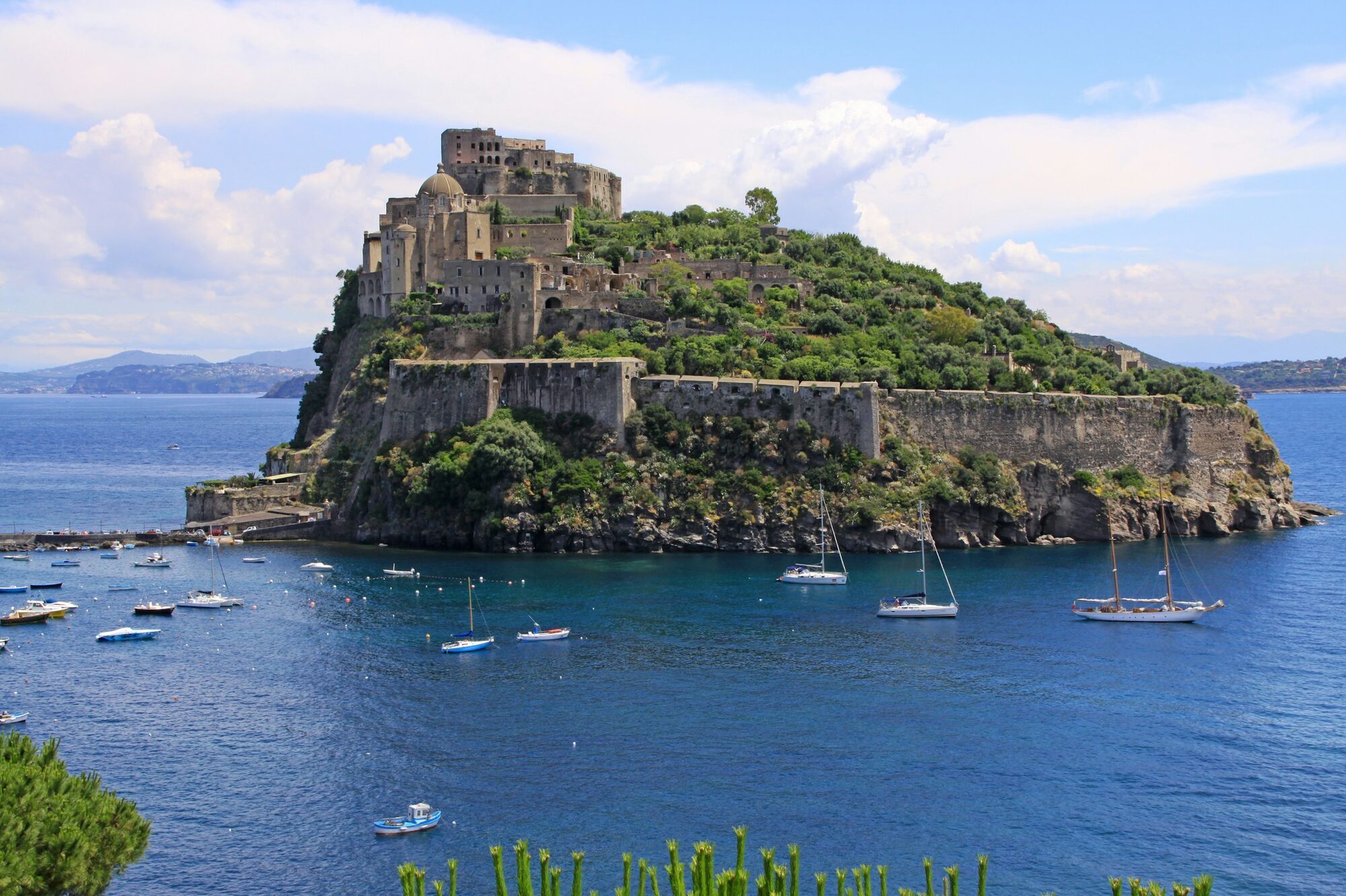 Aragonese Castle overlooking the sea in Ischia