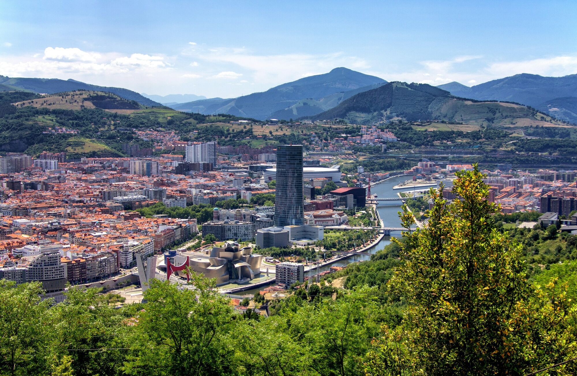 Bilbao cityscape with the Guggenheim Museum