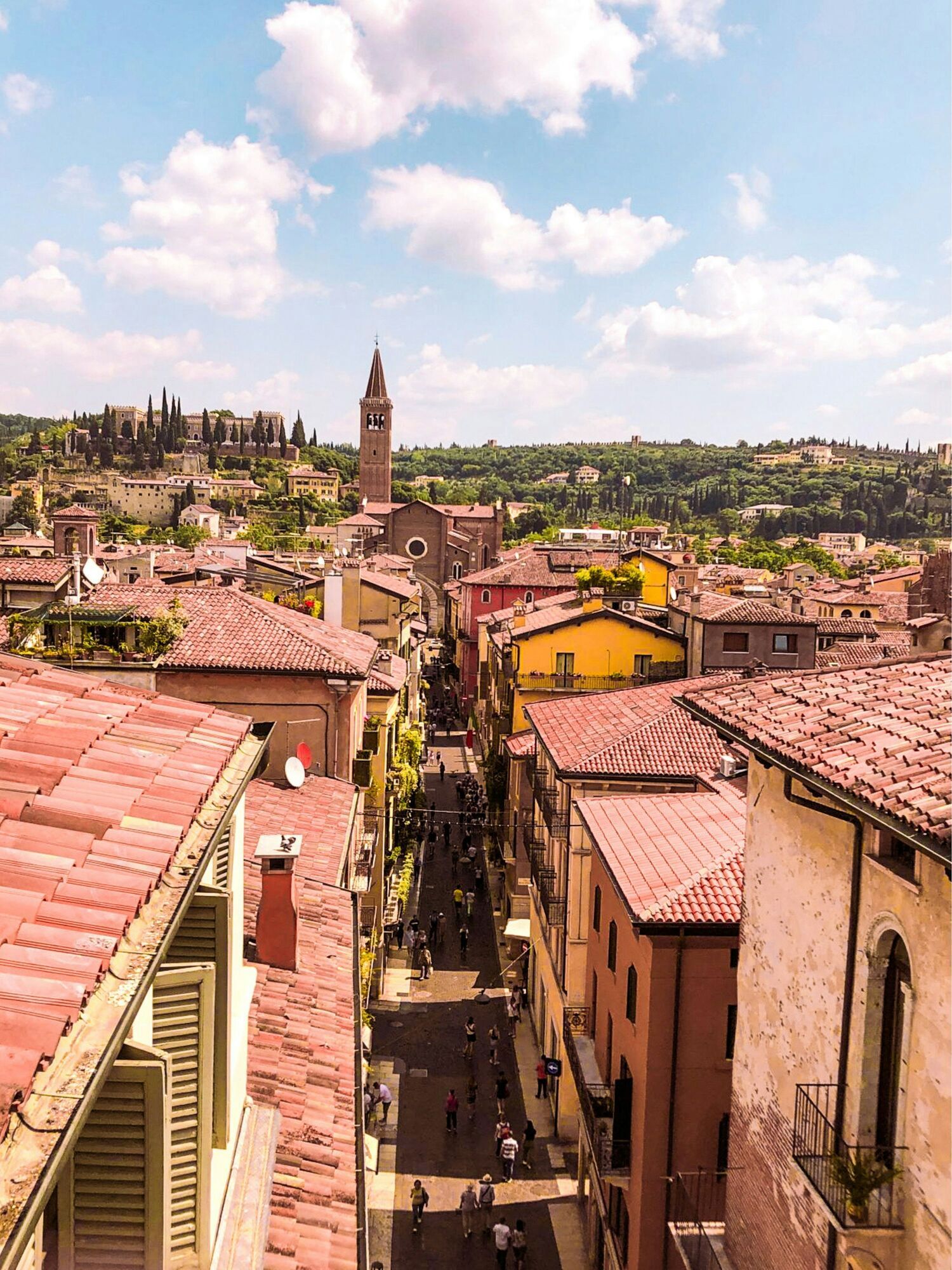 Historic centre of Lamezia Terme with terracotta rooftops