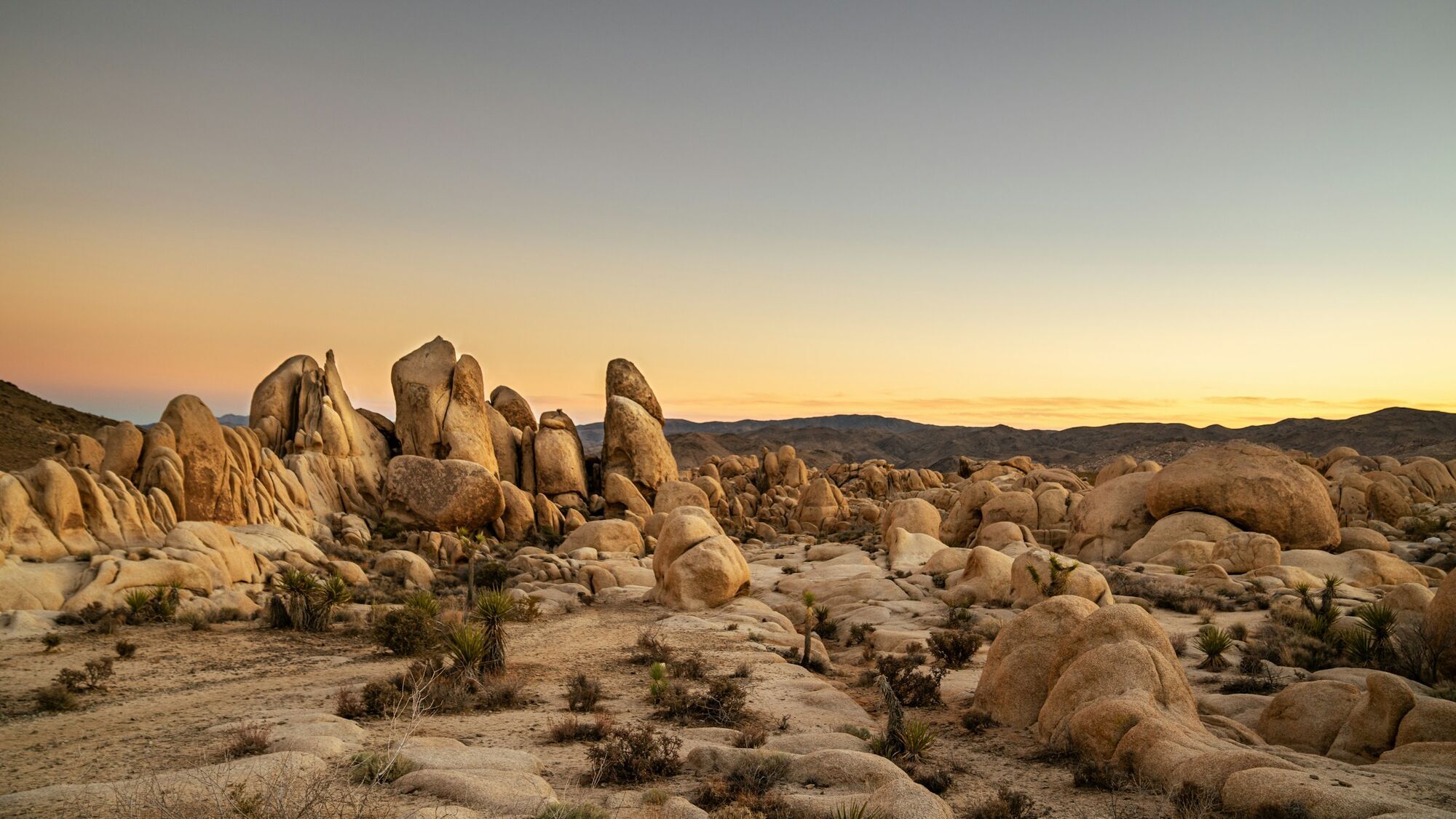 Rock formations at Joshua Tree National Park