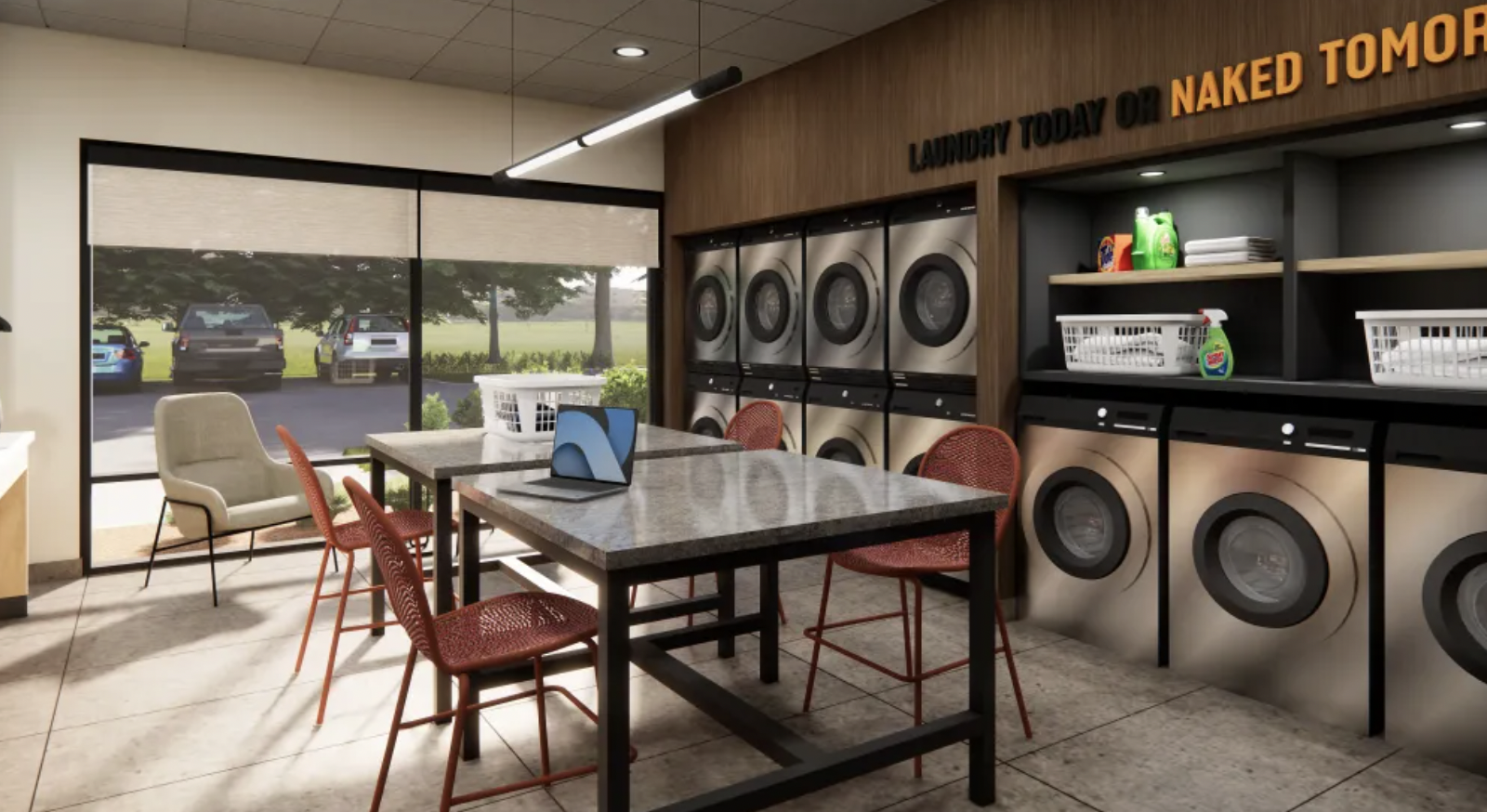 Guest laundry at LivSmart Studios Pensacola