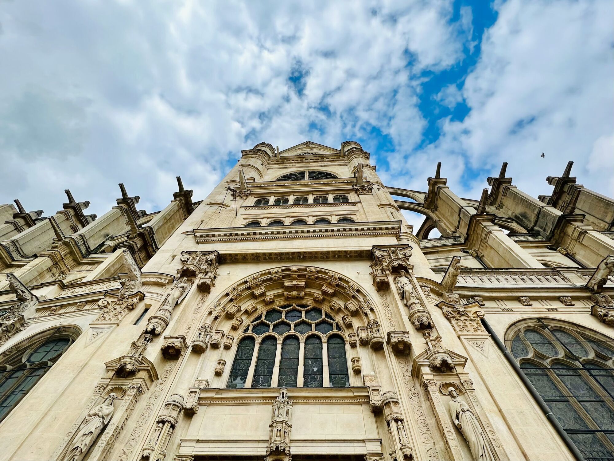 Saint-Eustache Church near Montorgueil in Paris