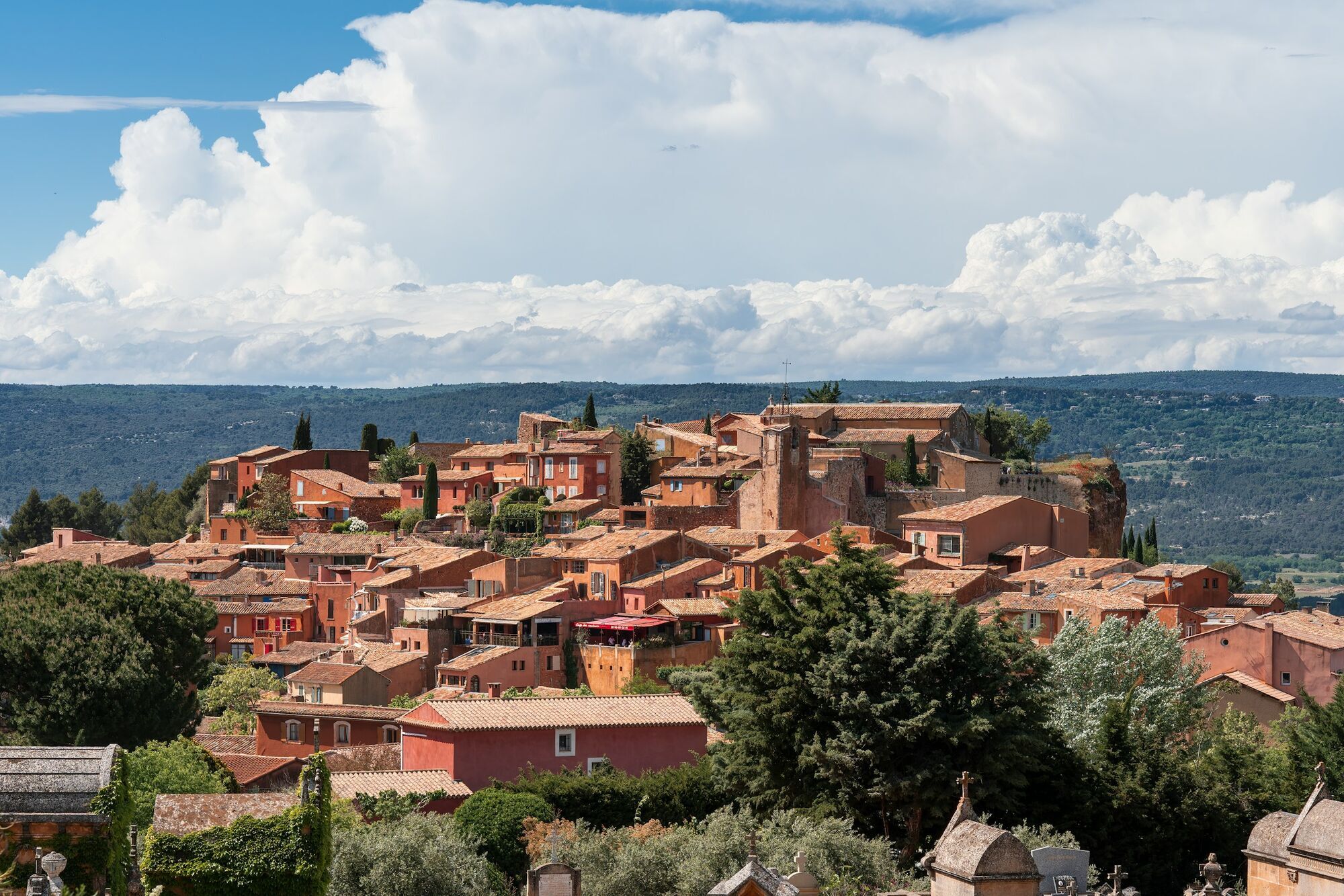 Hilltop village in southern France