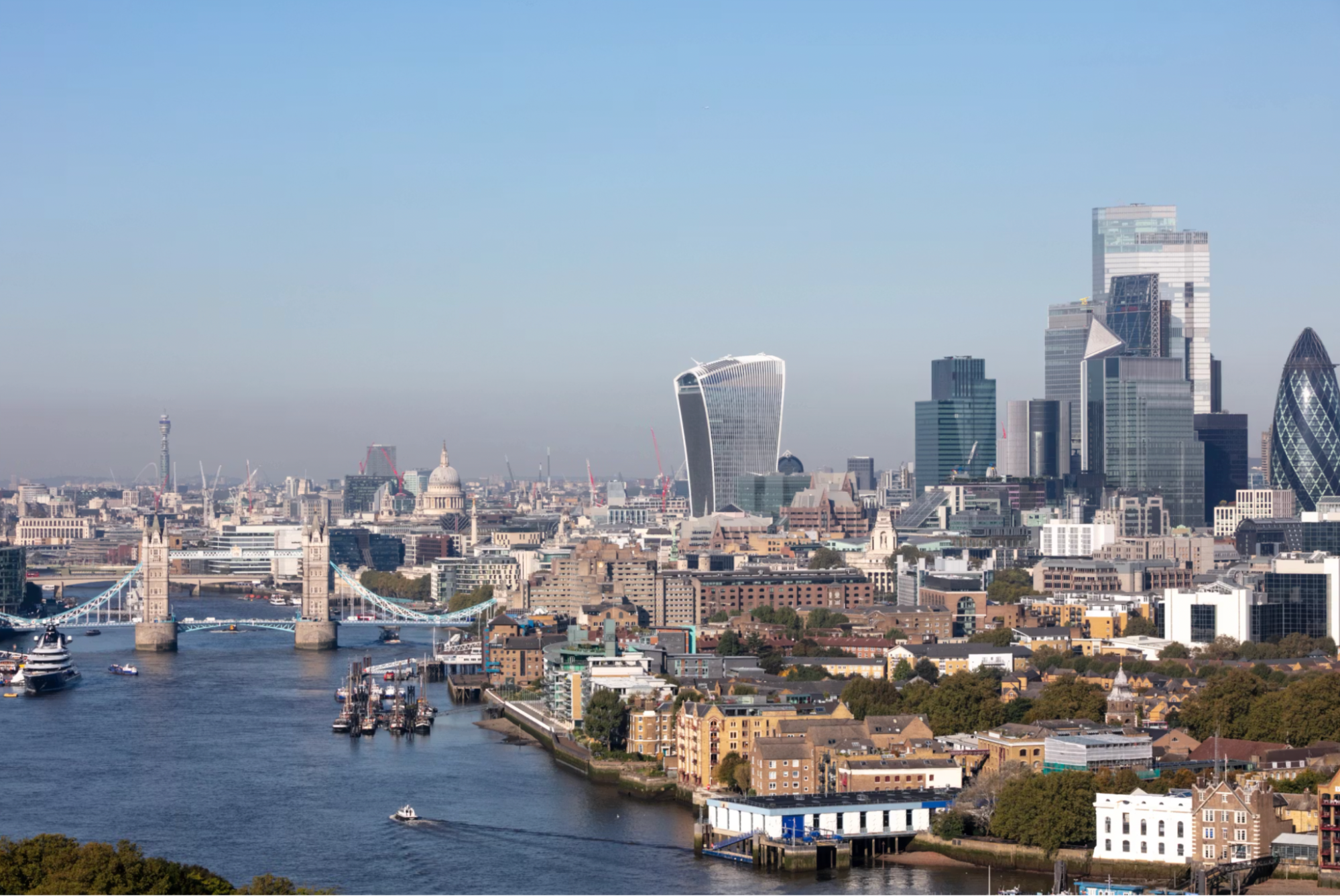London skyline with 22 Bishopsgate