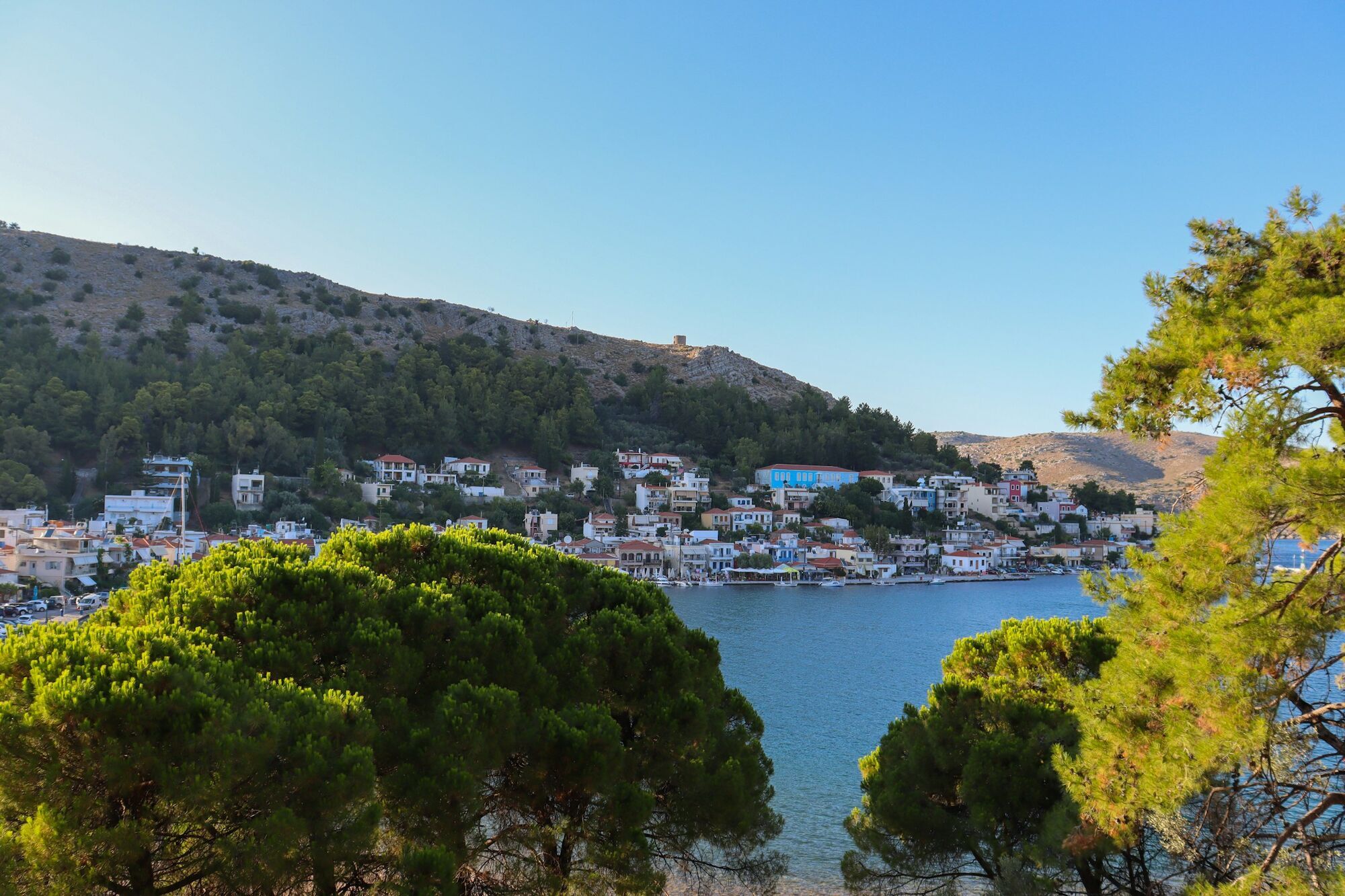 Coastal village on a Greek Aegean island