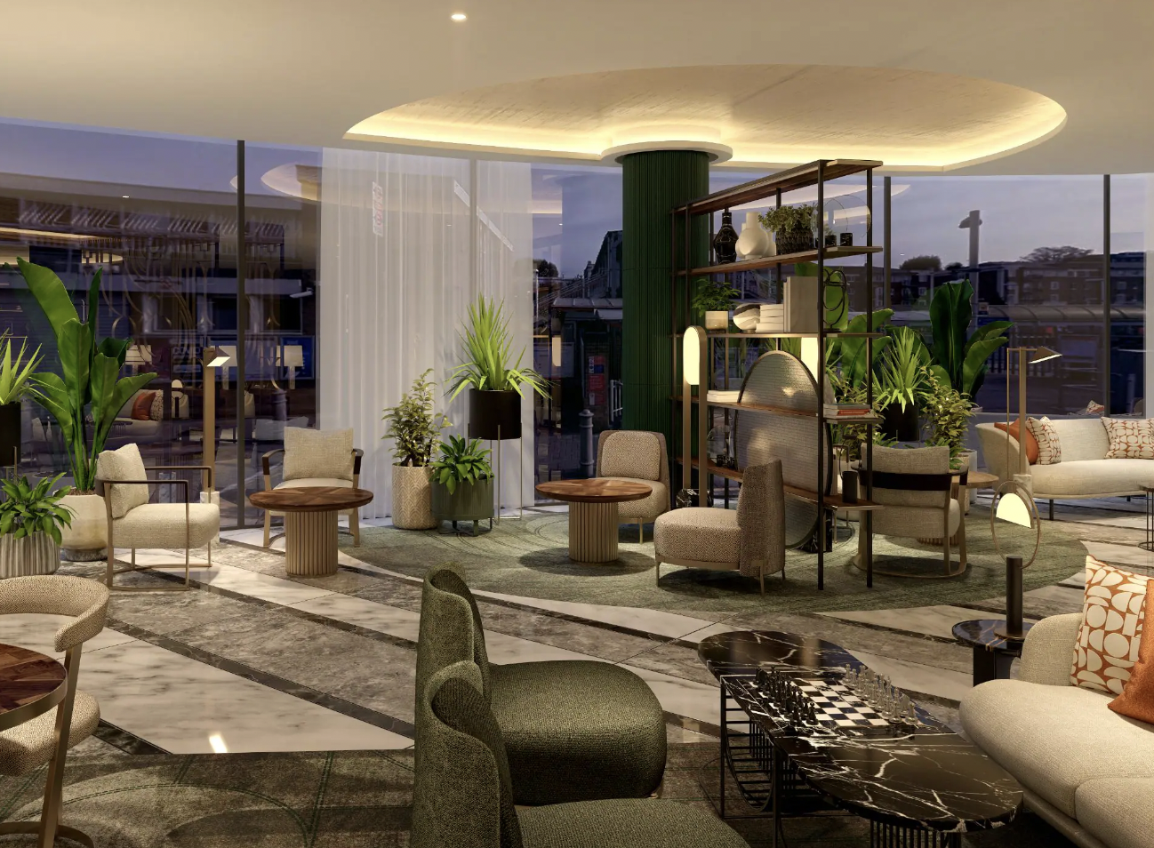 Lounge area at Hyatt Regency London Olympia