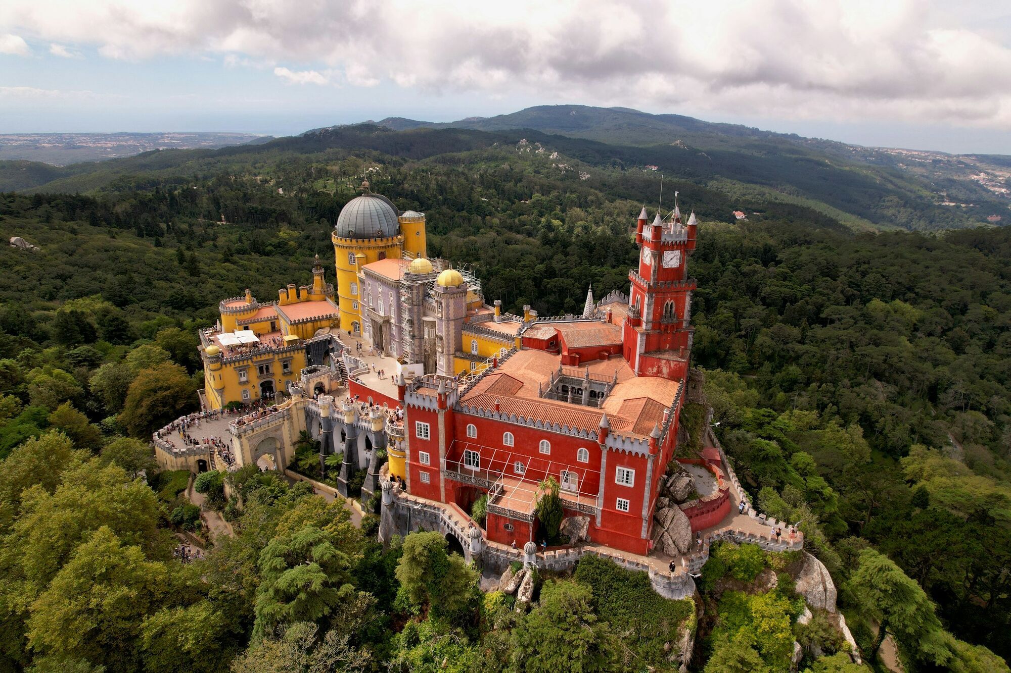 Pena Palace surrounded by Sintra forest