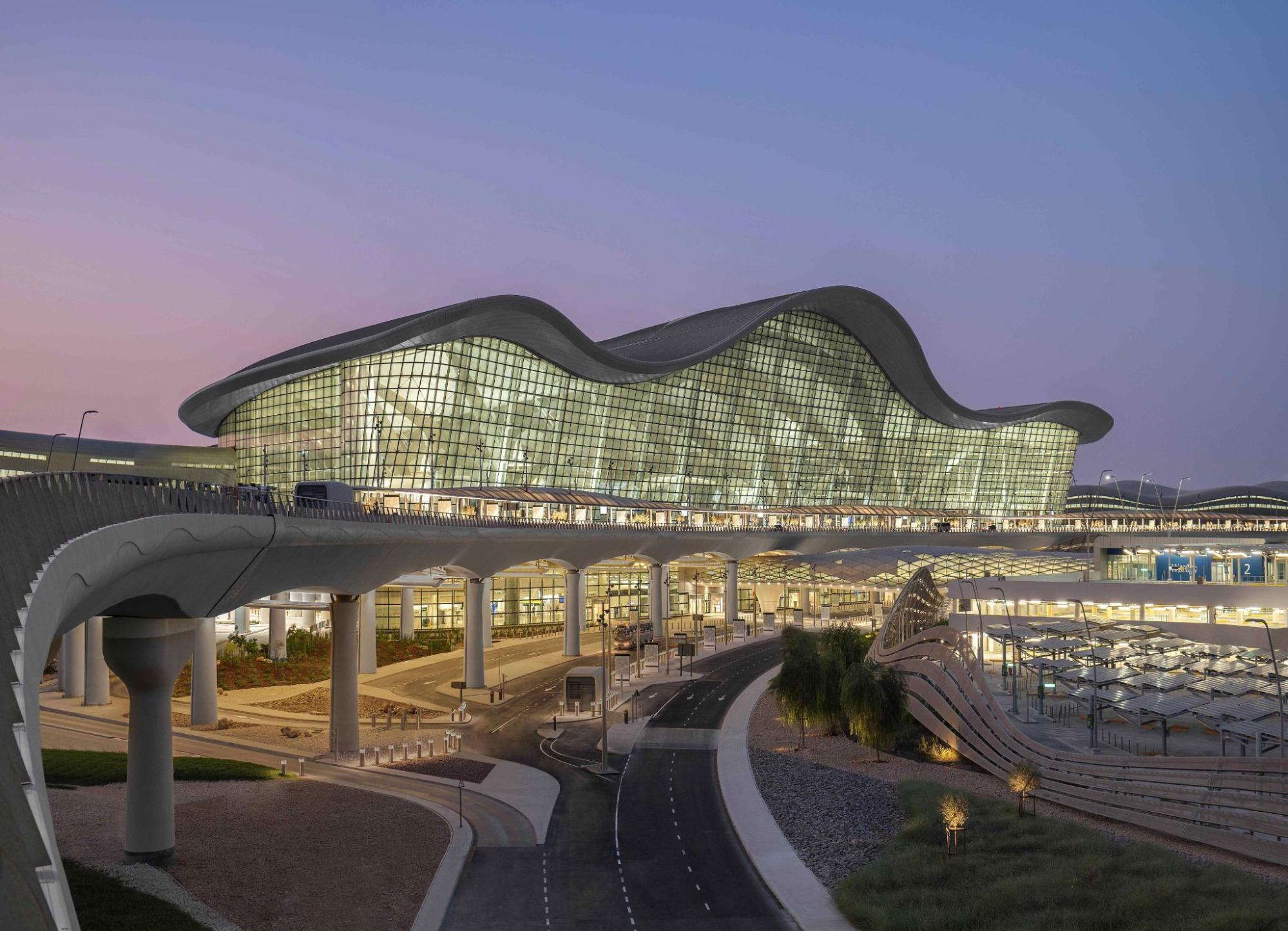 Zayed International Airport terminal in Abu Dhabi