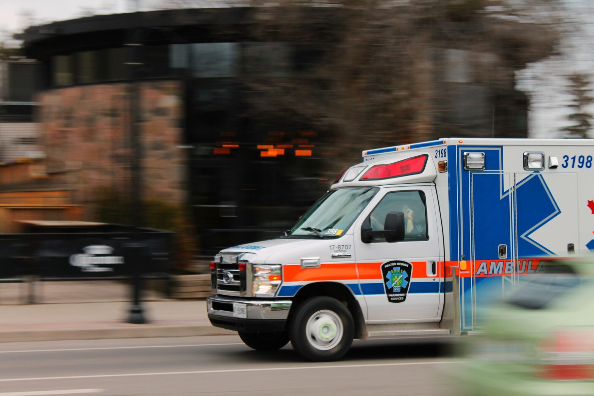 Ambulance responding to a medical emergency