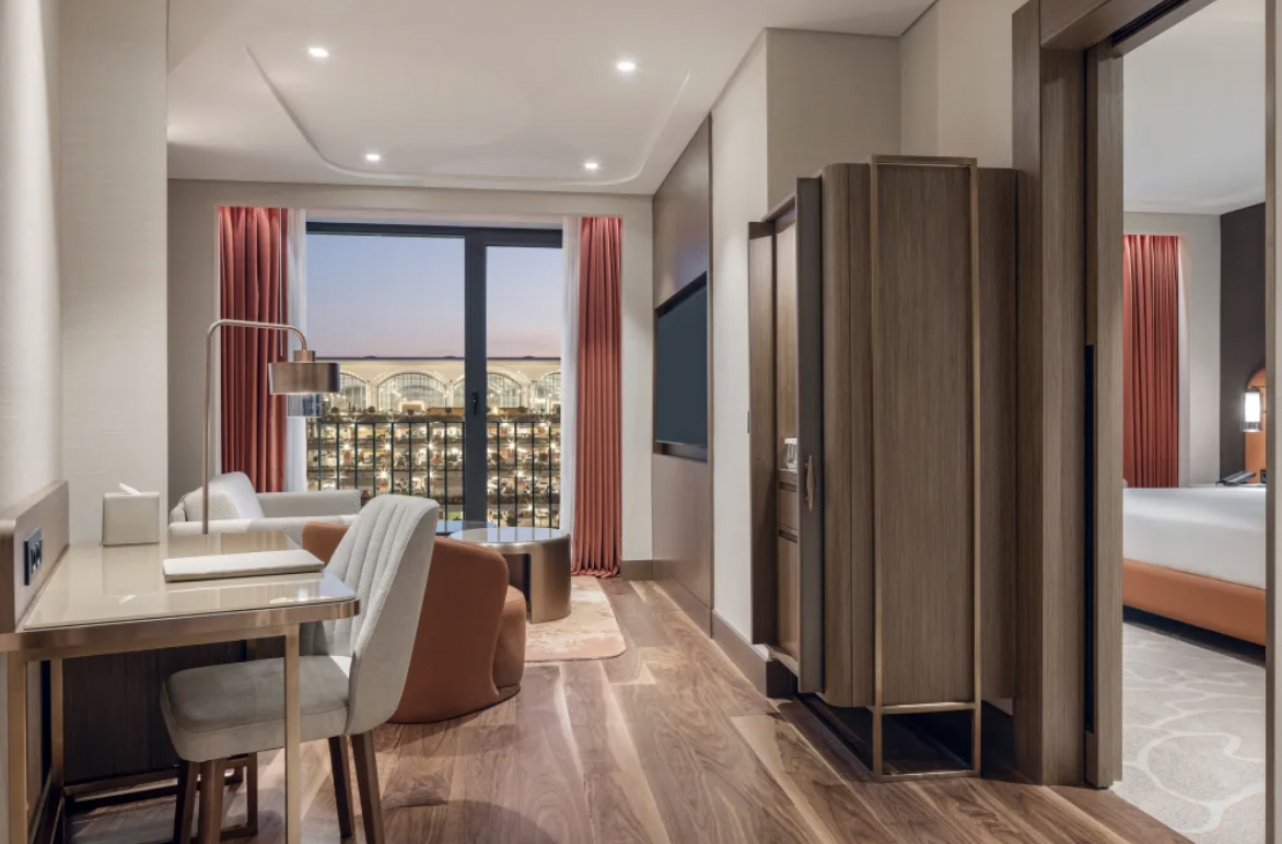 Suite at Hilton Istanbul Airport with terminal views