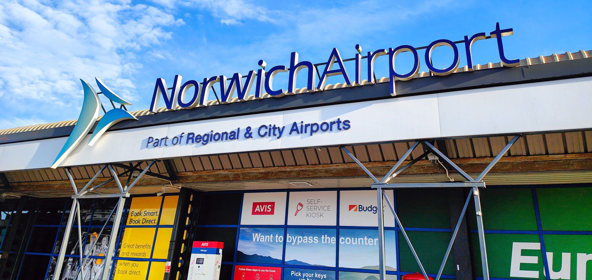 Entrance to Norwich Airport terminal