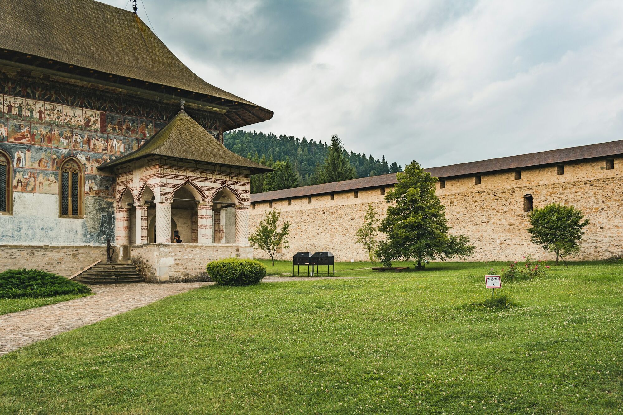 Painted monastery in Romania’s Bukovina region